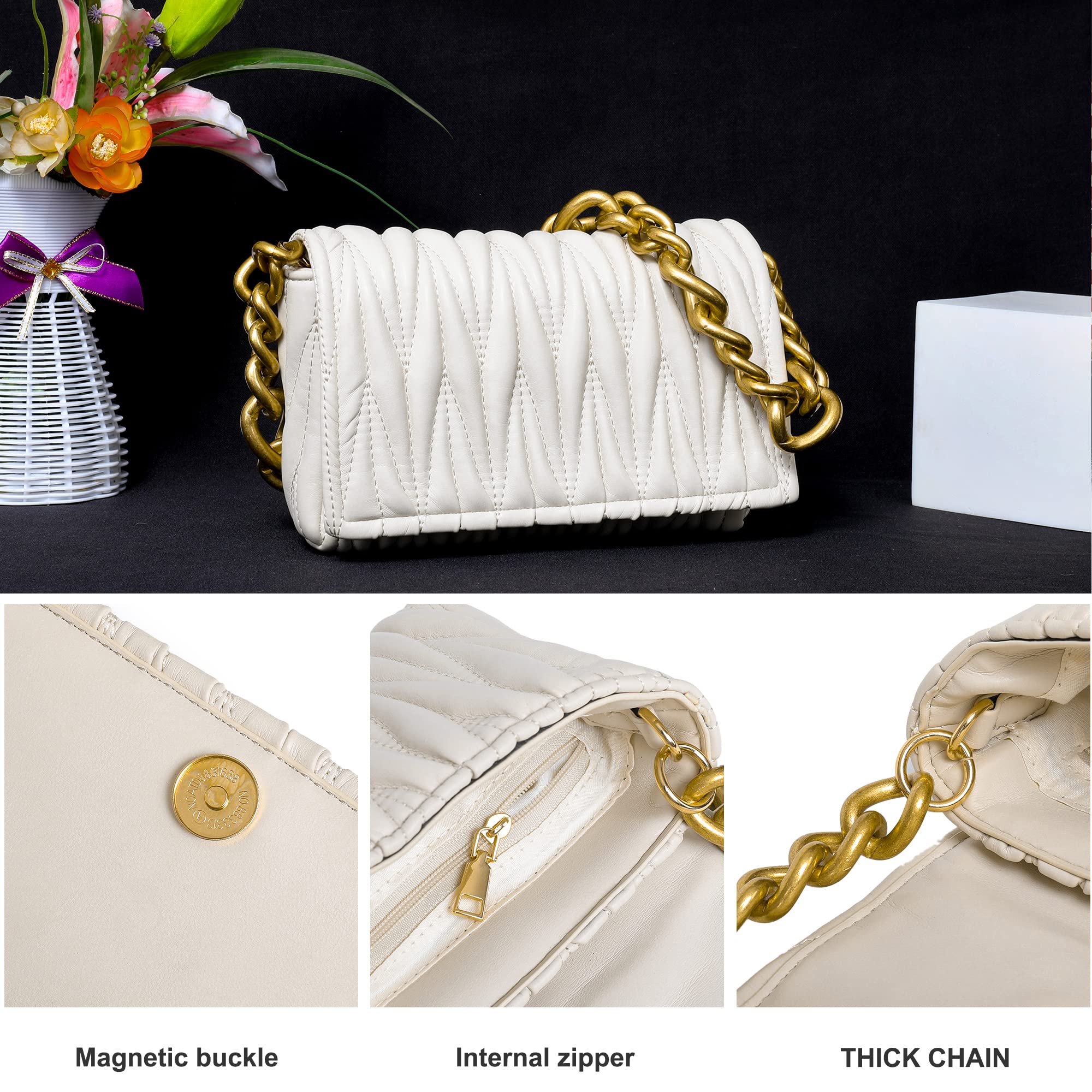 Montana West Quilted Crossbody Bag for Women - Stylish Small Purse with Top Handle - Perfect for Work, Travel & Everyday Use