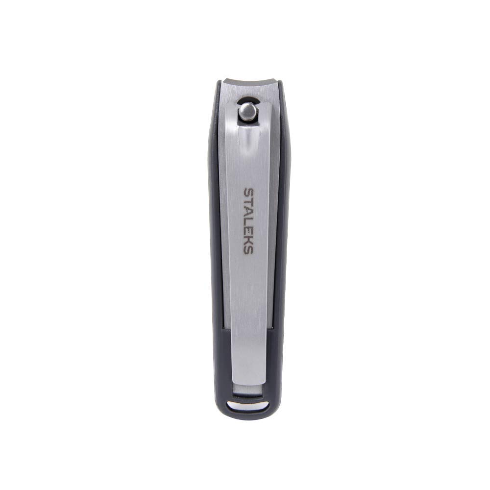 Staleks Professional Nail Clipper with Built-in Nail Catcher Container - Precision Nail Trimmer for Manicure & Pedicure - Perfect for Home, Salon, and Travel Use