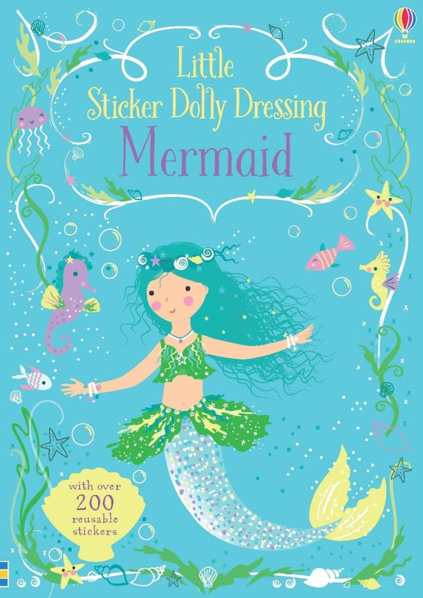 Little Sticker Dolly Dressing Mermaid Activity Book - Usborne Softcover Sticker Book for Kids | Perfect for Travel, Birthday Gifts & Creative Play