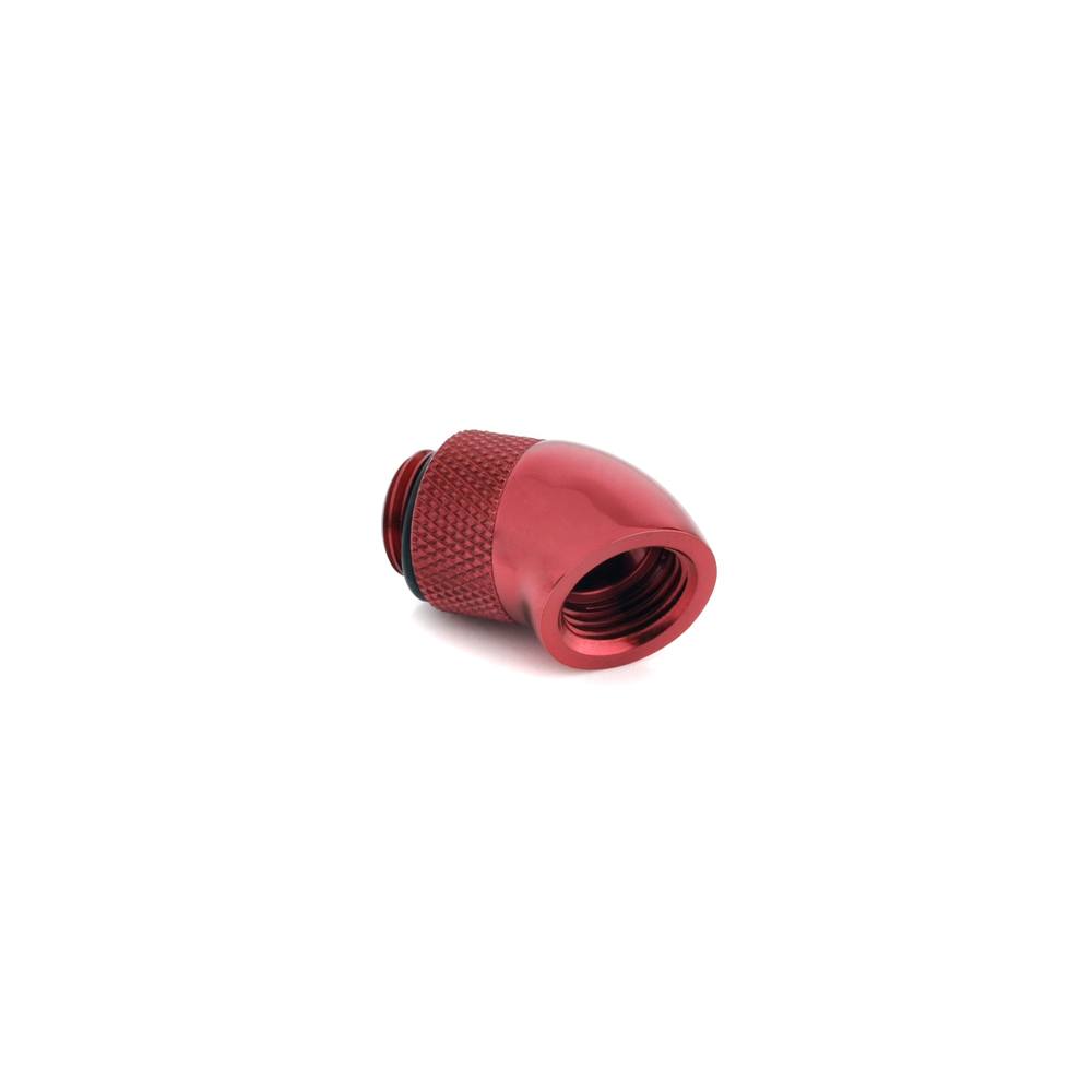 Bitspower Rotary 45 Degree Extender Fitting - Deep Blood Red - Perfect for Custom PC Water Cooling Loops and Hardline Tubing Builds