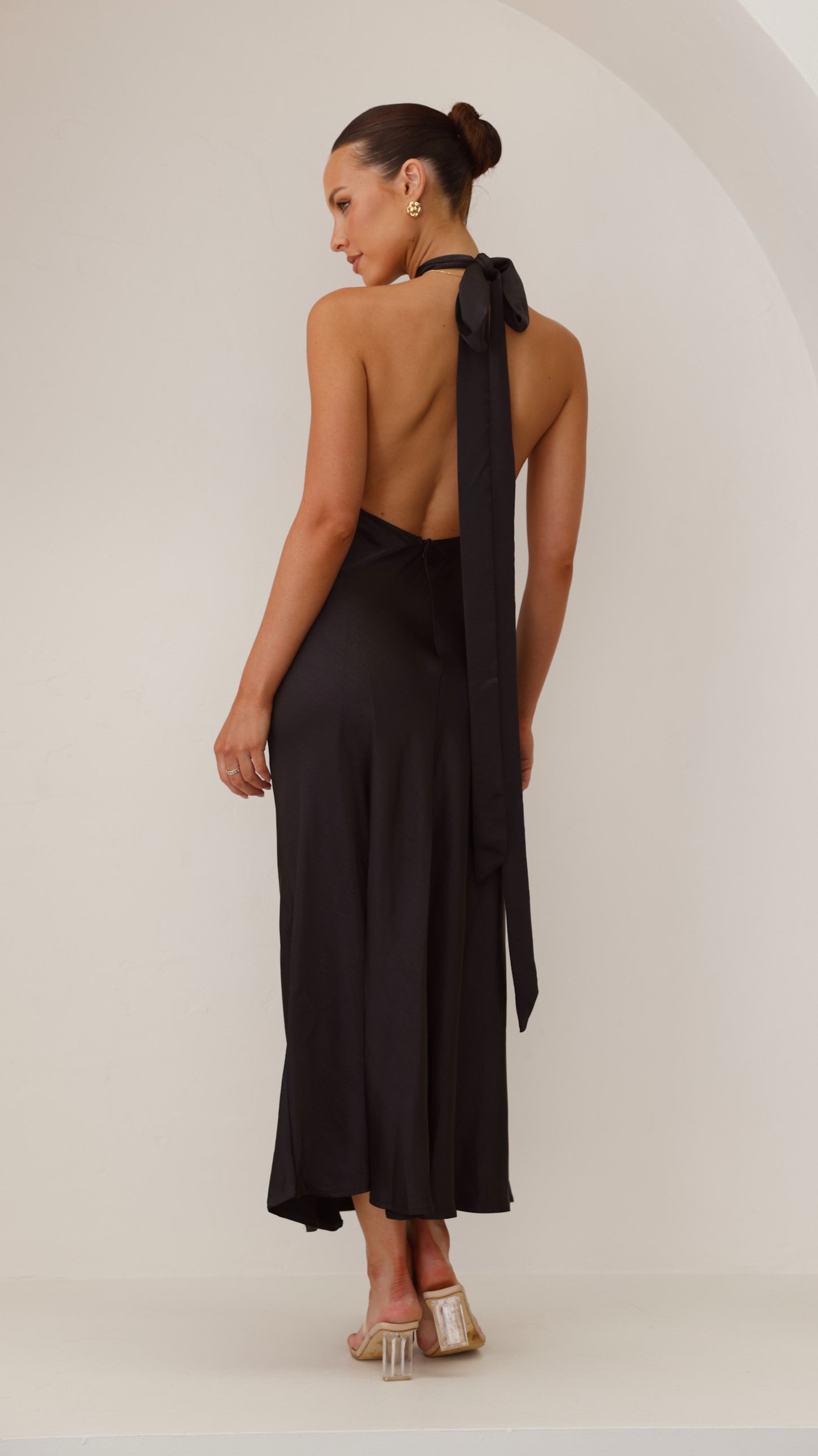 Amalia Maxi Dress in Black - Elegant Long Flowy Dress for Women - Perfect for Summer, Beach, and Evening Events