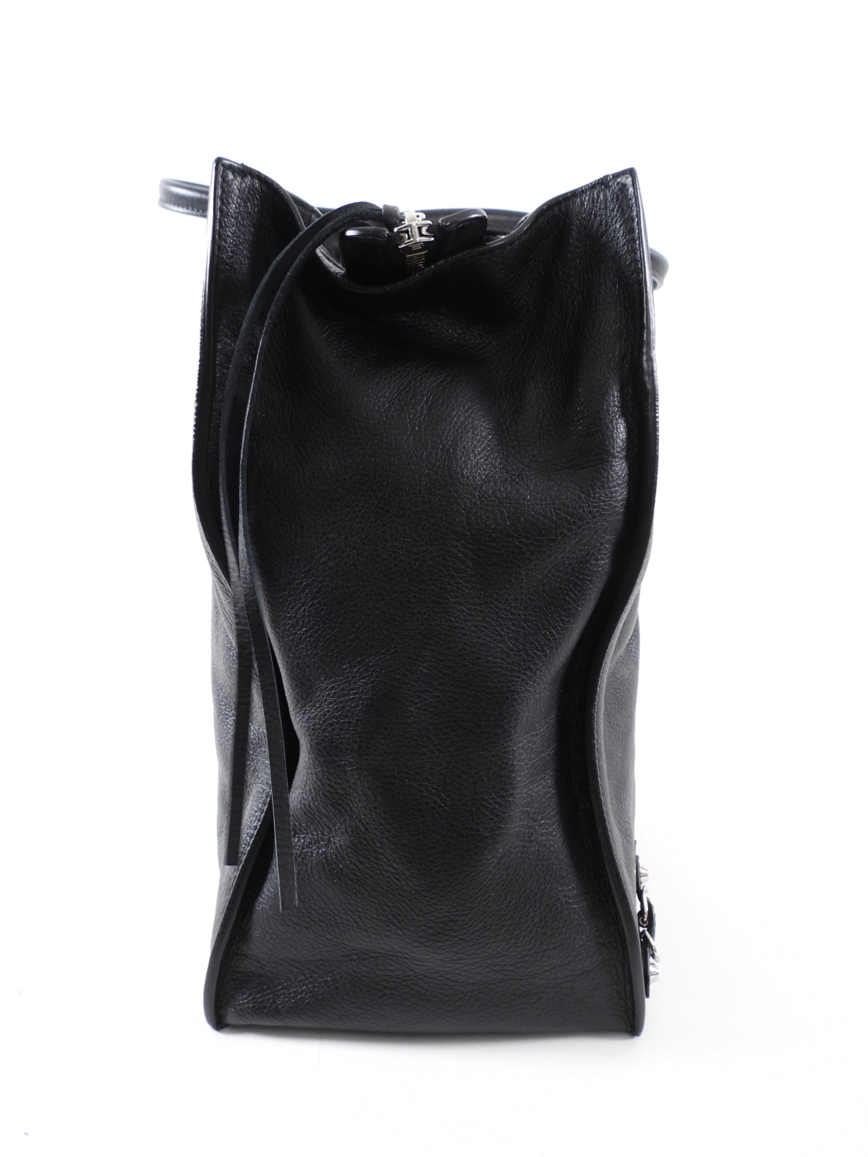 Balenciaga Large Black Leather A4 Tote Bag for Women - Stylish Work Bag, Laptop Bag & Travel Handbag for Office, Business & Daily Use