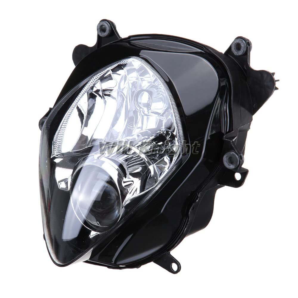 Suzuki GSX-R1000 2007-2008 Motorcycle Headlight Assembly - Clear Front Headlight Housing Replacement for GSXR1000 - Perfect for Night Riding & Off-Road Adventures