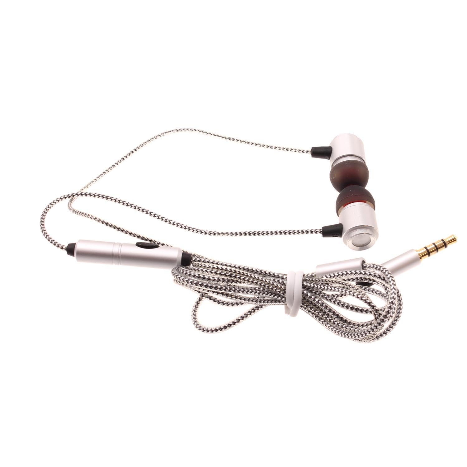 High-Quality Wired Earphones with Hi-Fi Sound & Built-in Mic - Compatible with Lenovo Tab M11 (2024)/M10(2023)/M9(2022) - Durable Metal In-Ear Headphones for Gaming, Music & Hands-Free Calls