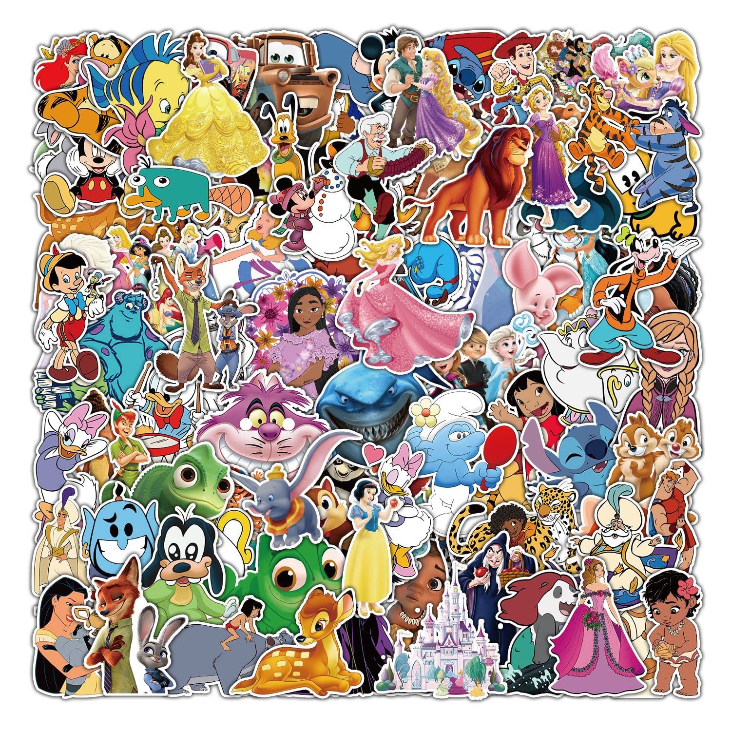 100Pcs Cute Cartoon Character Stickers - Kawaii Vinyl Decals for Water Bottles, Phones, Laptops, Skateboards & Luggage | Waterproof Sticker Pack for Kids, Teens & Adults - Perfect for School, Office & Travel Accessories
