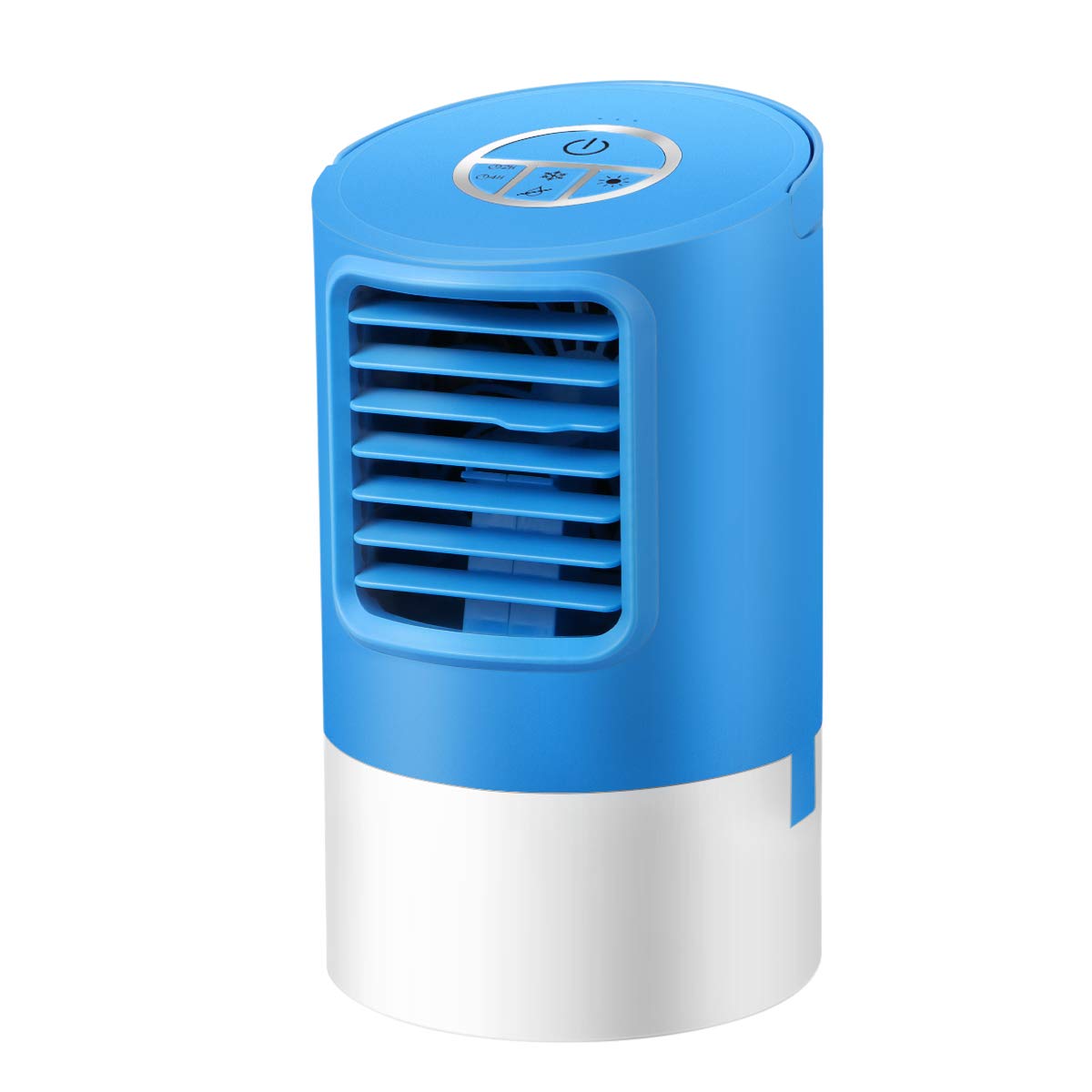 VOSAREA Mini Portable Air Conditioner Fan - Compact Desktop Cooler with US Plug, Blue - Ideal for Office, Bedroom, and Personal Workspace Cooling