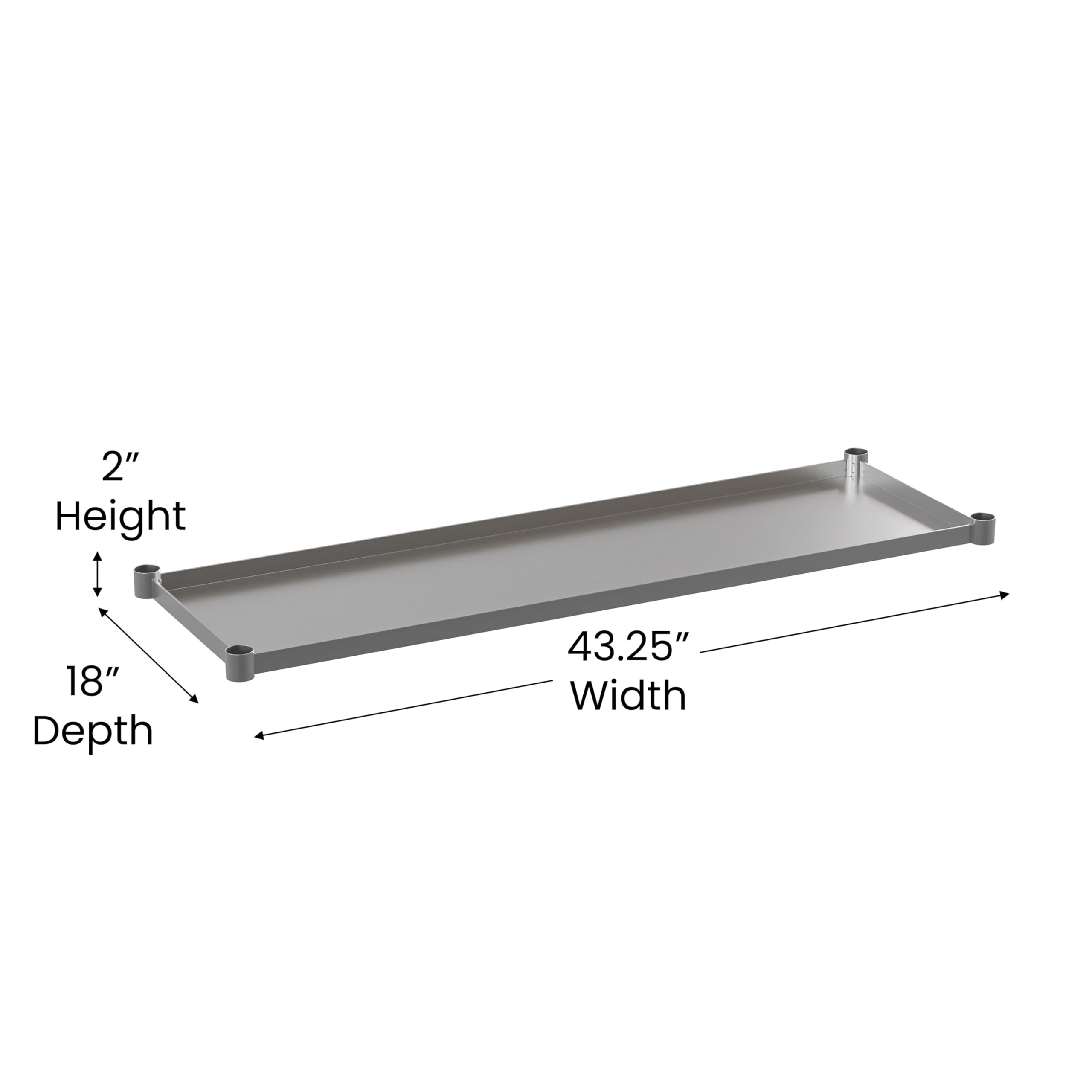 EMMA + OLIVER Adjustable Galvanized Under Shelf for 24