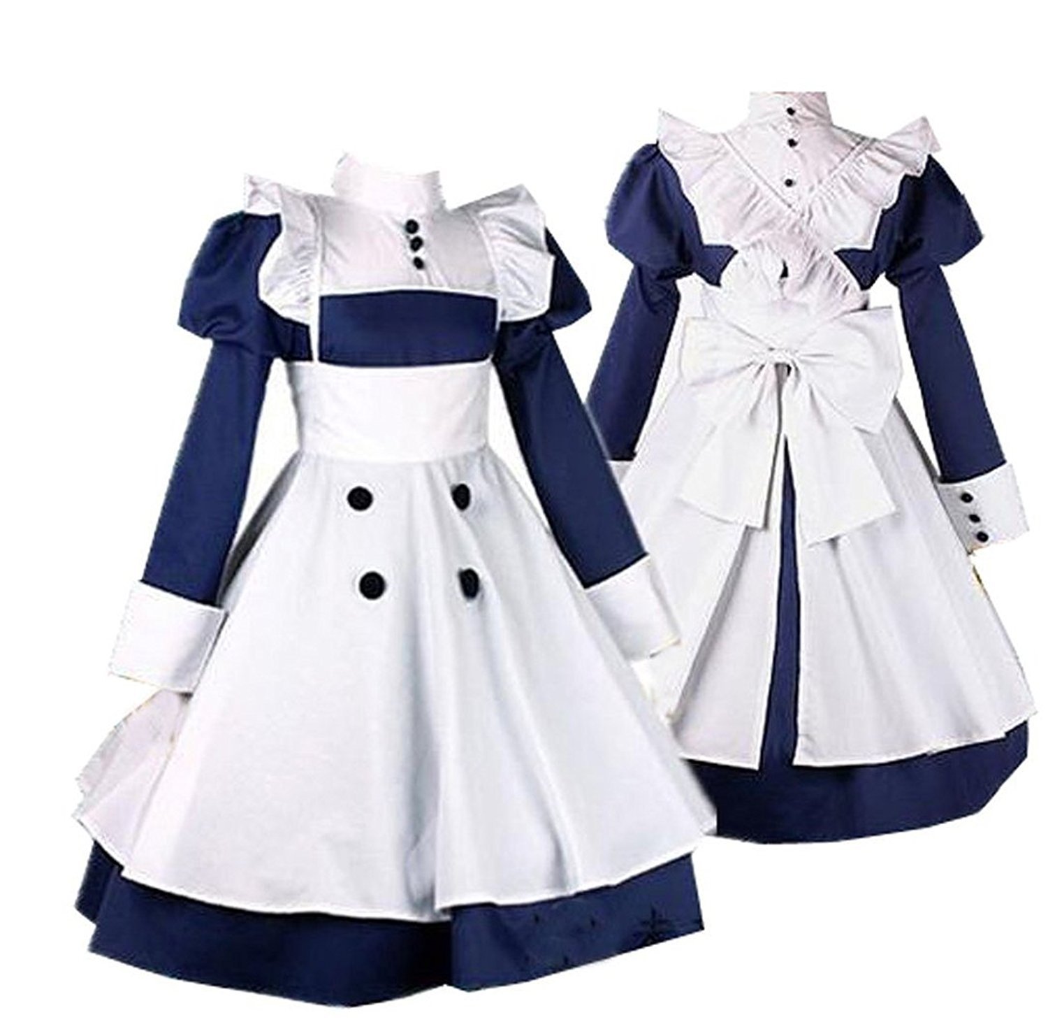 LYLAS Black Maid Mey-Rin Cosplay Costume - Anime Blue French Maid Dress for Halloween, Cosplay & Themed Parties | Perfect for Anime Conventions, Roleplay & Costume Events