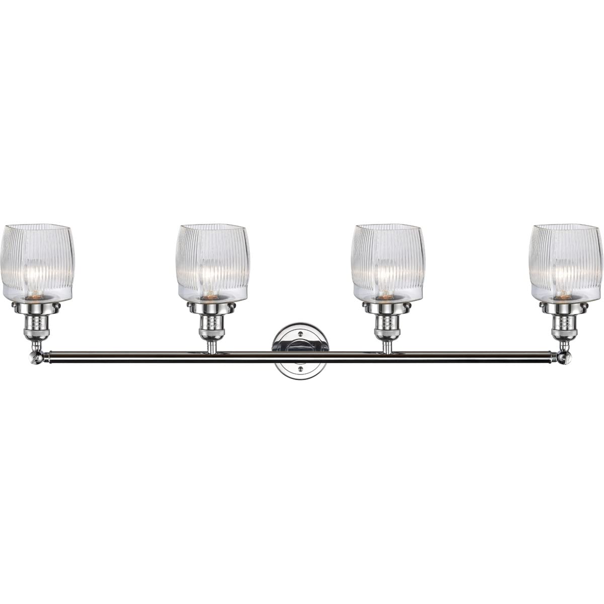 Franklin Restoration Collection 215-PN-G302 Modern 4-Light Bathroom Vanity Light in Silver - Perfect for Bathroom, Powder Room, and Spa Decor