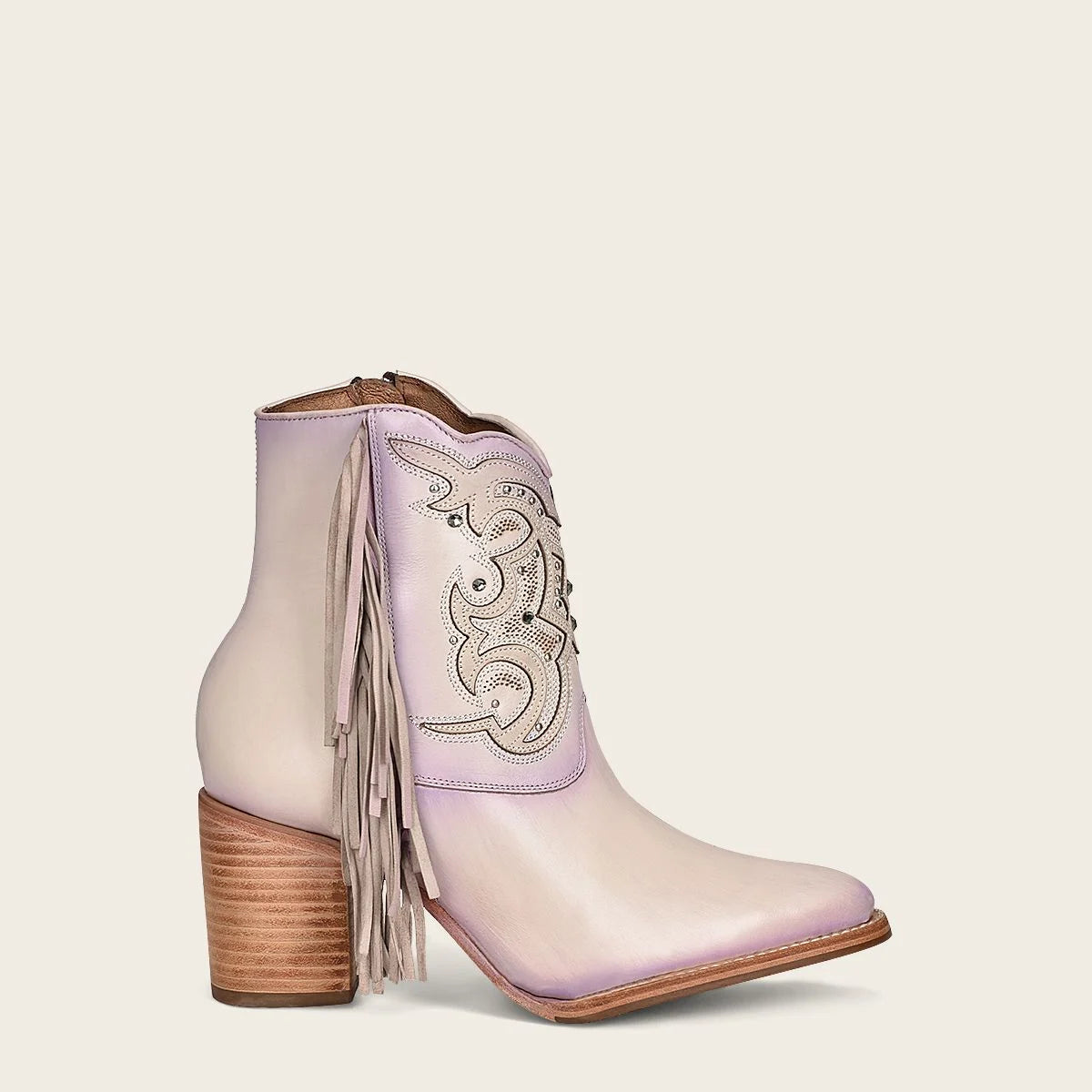 Women's Cuadra Pink Western Cowgirl Cowhide Leather Ankle Boots - Stylish & Comfortable for Rodeo, Country Dancing & Everyday Wear
