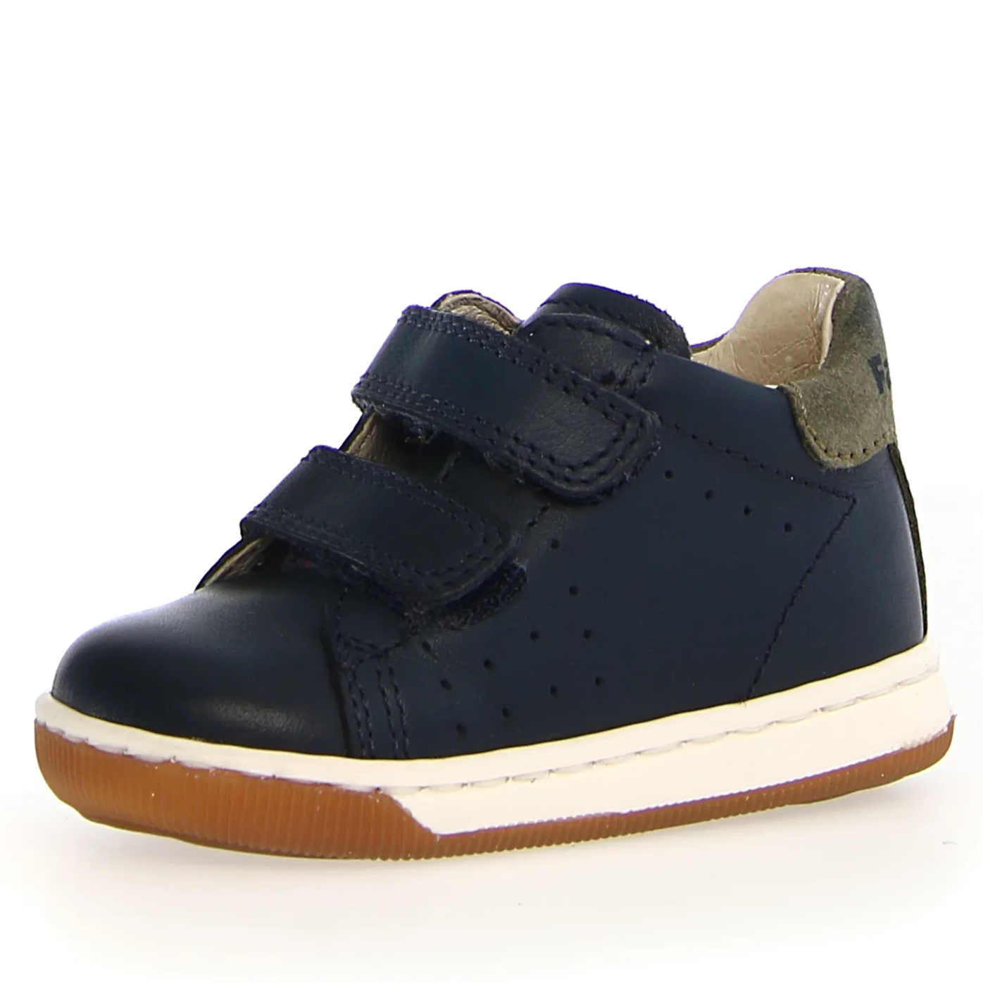Falcotto Adam VL Boys Girls Casual Sneakers - Navy & Military Green - Comfortable Kids Shoes for School, Play & Everyday Wear