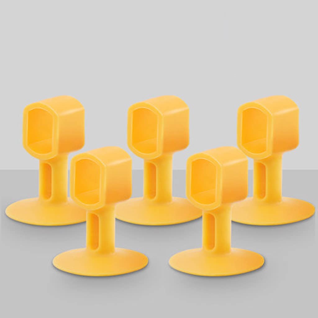 5PCS Silicone Doorknob Bumpers - Soft Anti-Collision Door Handle Cushions for Cabinets, Walls & Doors | Noise Reduction & Protection | Orange Color | Perfect for Homes, Offices & Kids' Rooms