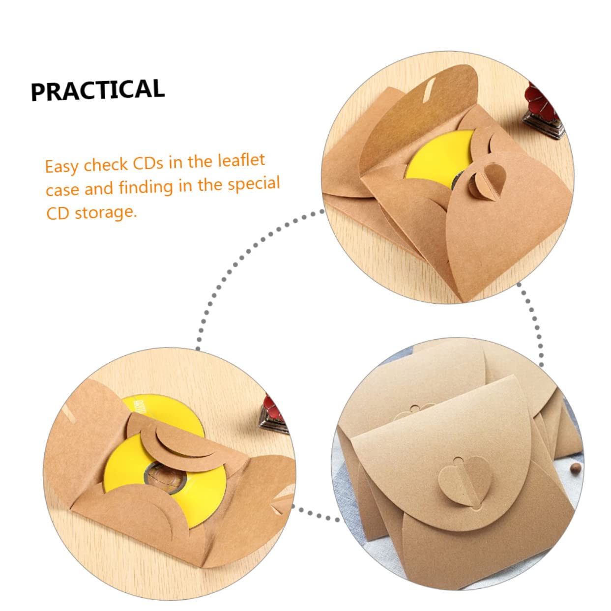 150 Pcs DVD Case Kraft Paper Envelopes - Eco-Friendly CD/DVD Sleeves for Storage & Organization | Perfect for Home, Office & Media Collections