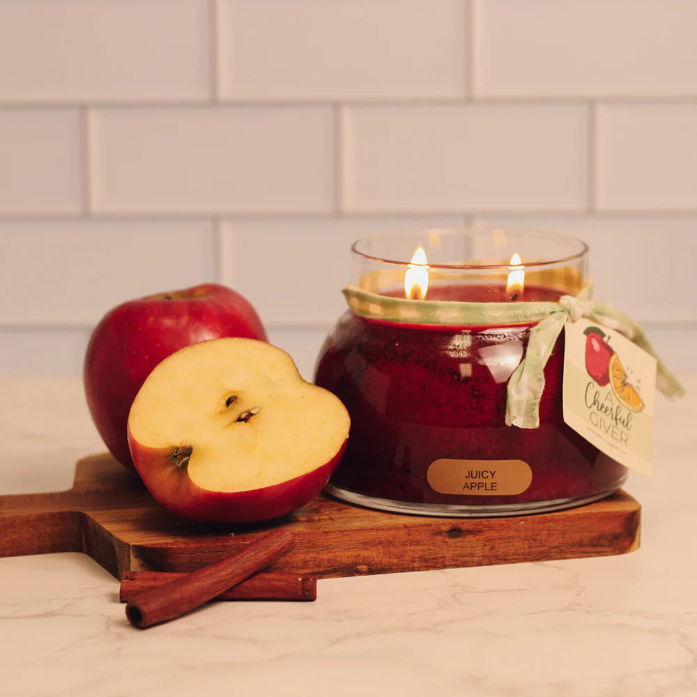 22oz Juicy Apple Scented Soy Candle - Long Lasting Fragrance for Home, Office, and Relaxation