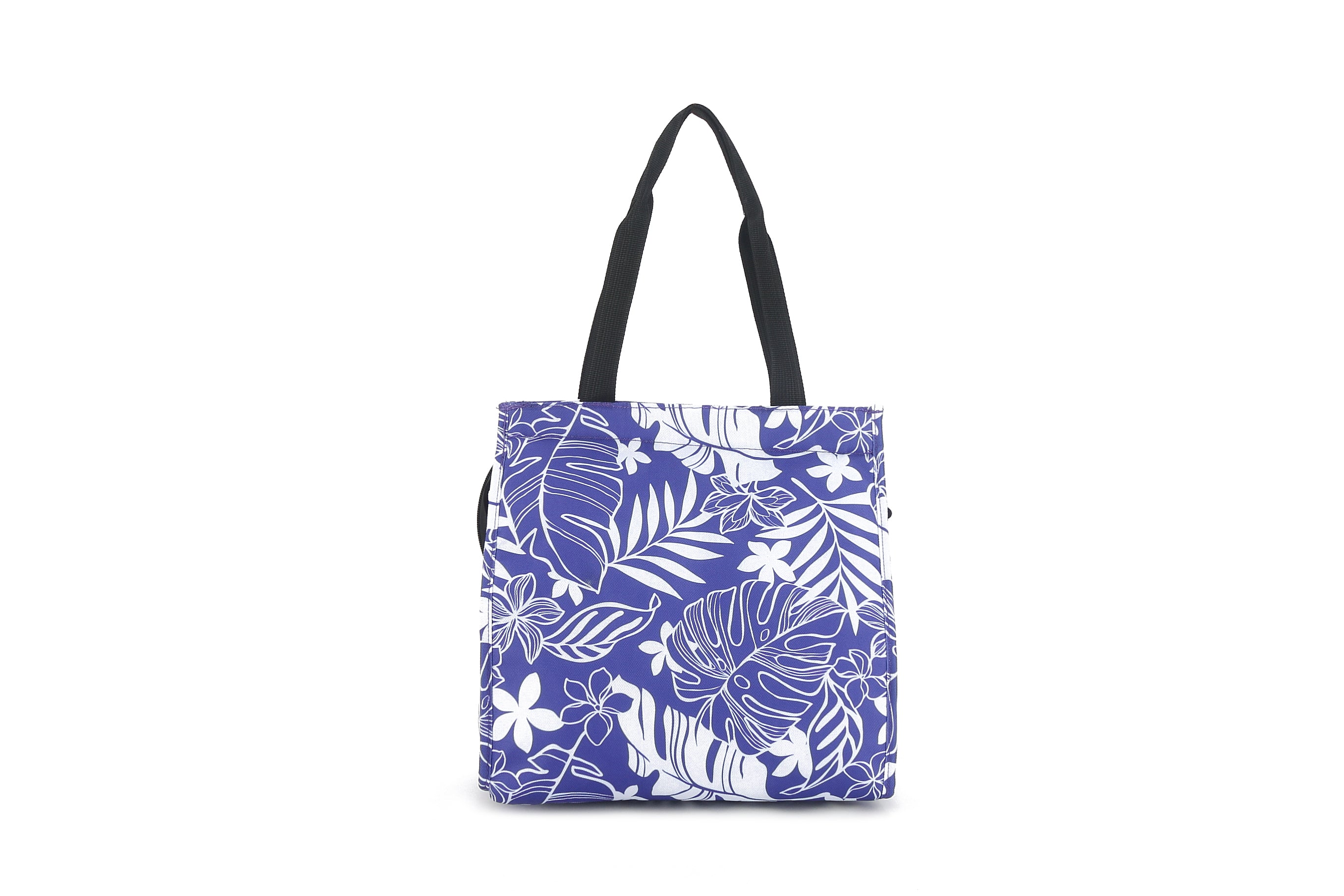 Insulated Lunch Bag Small - Monstera Plumeria Purple Design, Leakproof & Durable for Work, School, Picnics & Outdoor Activities