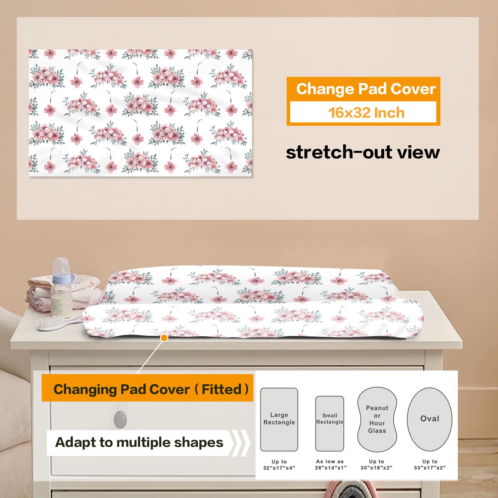 Custom Baby Bedding Set - Personalized Pink Elephant Nursery Bedding with Blanket, Fitted Sheet & Changing Cover | Soft Nursery Rug & Room Decor | Perfect Baby Shower Gift for Girls & Newborns | Ideal for Cribs, Bassinets & Nursery Decorations