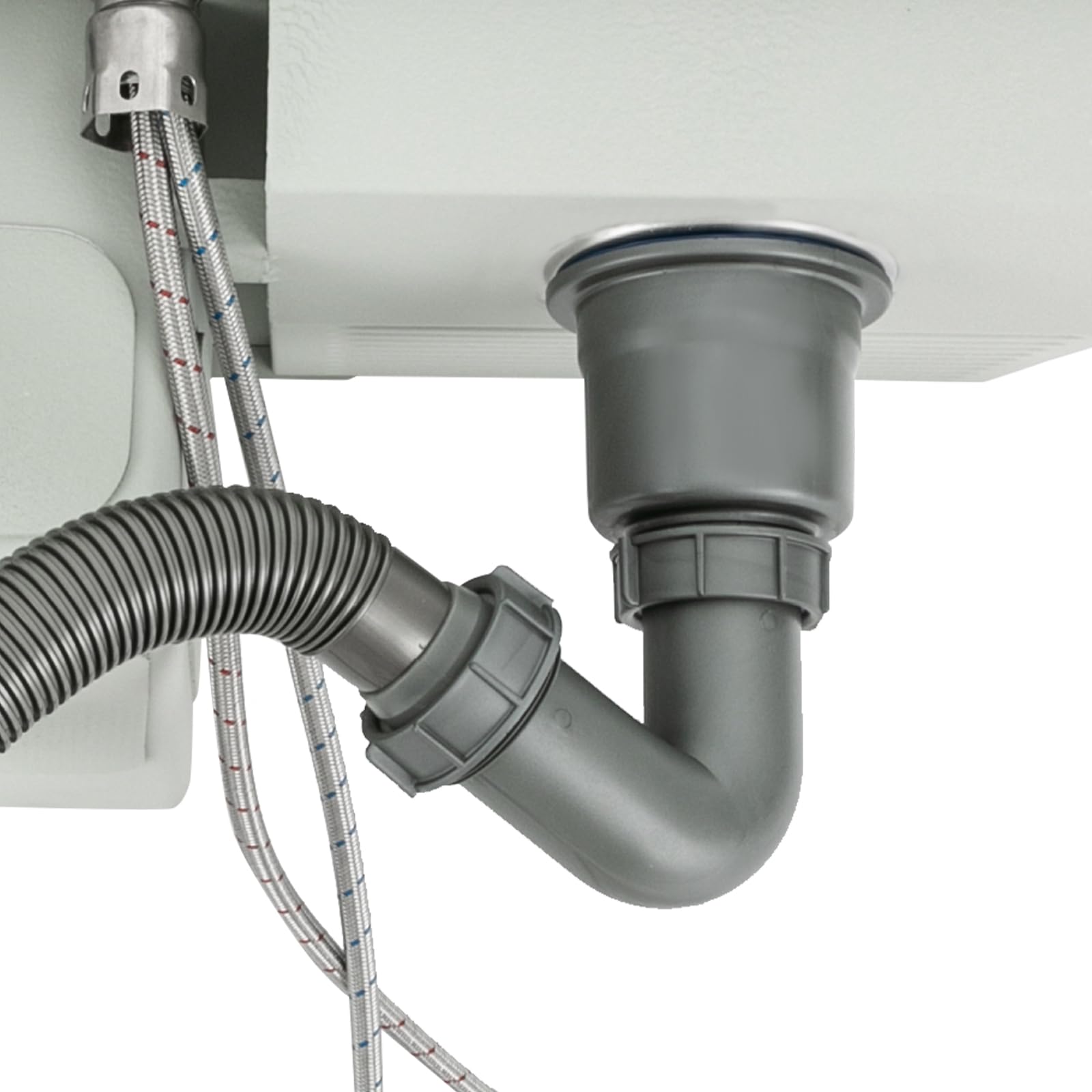 Stainless Steel Laundry Utility Sink with Washboard - 23.62 Inch Double Basin Bathroom & Utility Sink with Faucet - Easy to Clean Indoor/Outdoor Use - Perfect for Laundry Room, Basement, Garage & RV (23.62x18.89in Left Side Washboard Included)