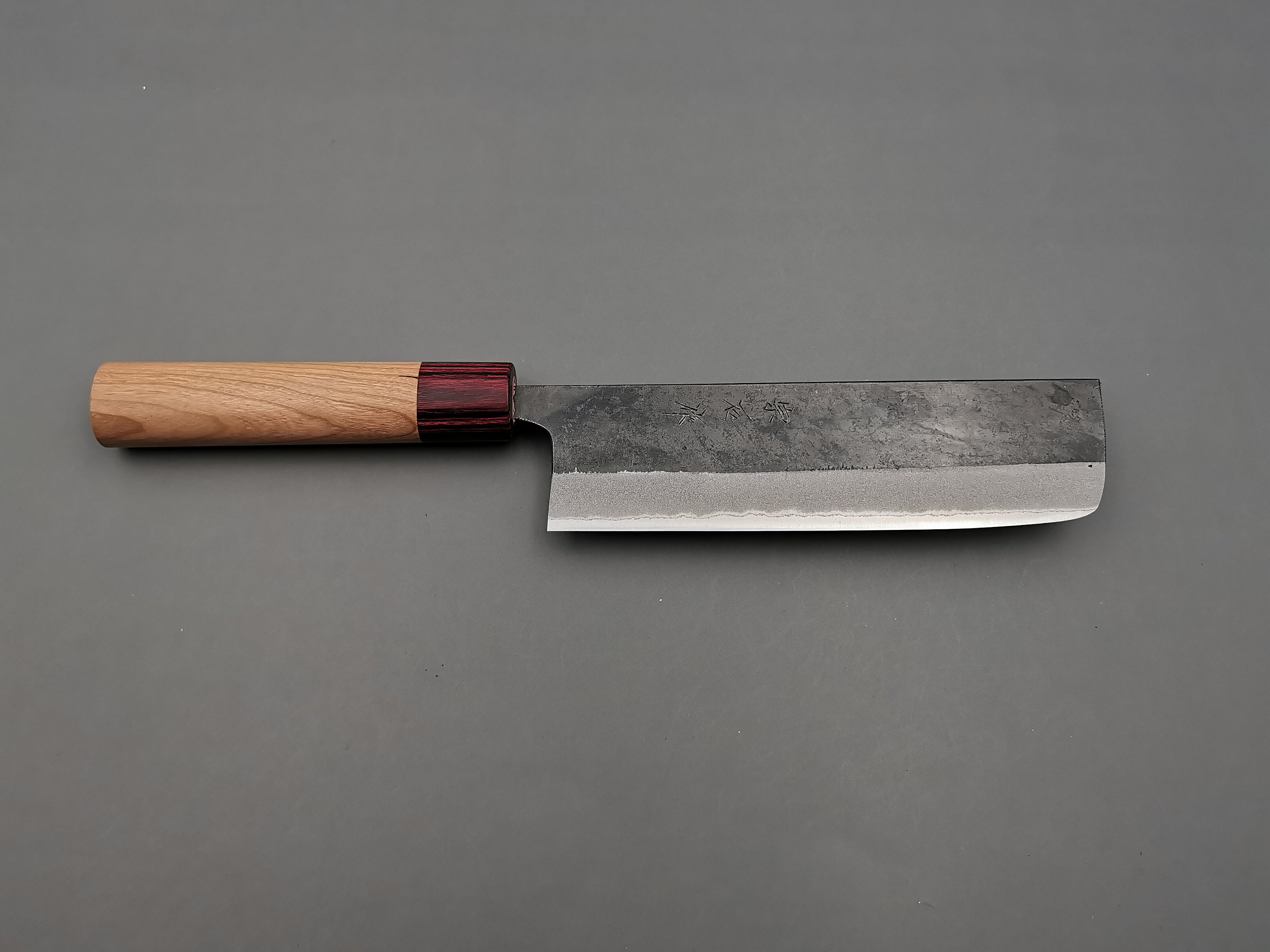 Premium Muneishi Aogami Nakiri Knife 165mm - Japanese High Carbon Steel Kitchen Knife for Professional Chefs & Home Cooking - Perfect for Vegetable Chopping & Slicing