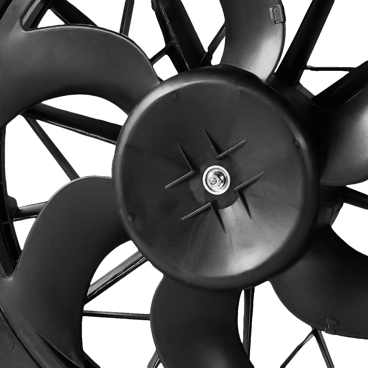 DNA MOTORING OEM-RF-0039 High Performance Radiator Cooling Fan Assembly - Direct Replacement for Jeep Liberty 2002-2007 3.7L Engines | Improved Cooling Efficiency | Factory Style Black Fan | Perfect for Off-Roading & Hot Weather Driving