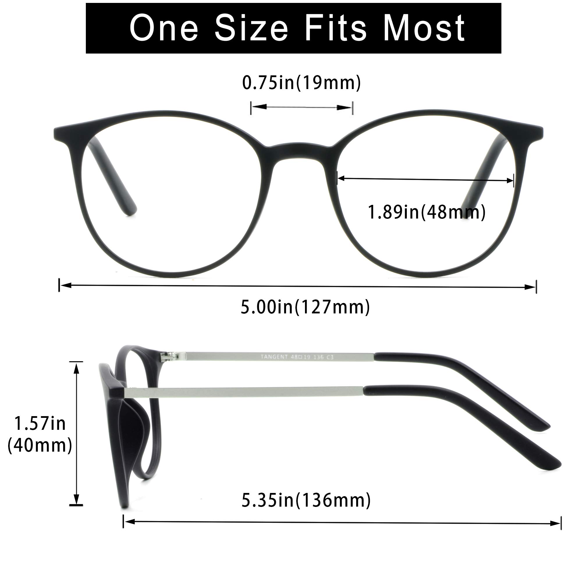 VisionGlobal Blue Light Blocking Glasses for Women & Men - Anti-Eyestrain Computer & Reading Glasses with Stylish Oval Frame - Perfect for Office Work, Gaming & Screen Time