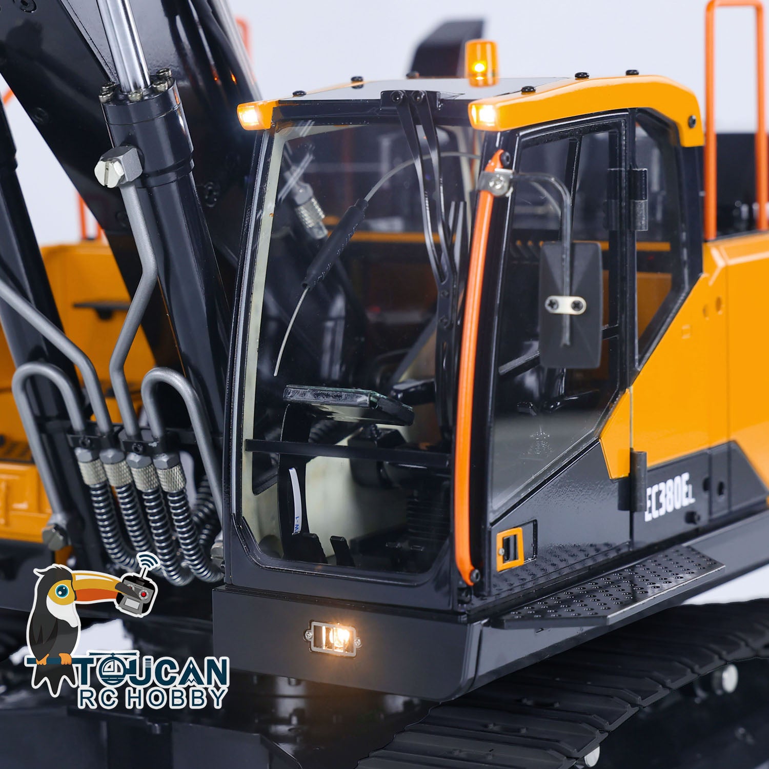 MTM EC380 1/14 Scale Metal RC Hydraulic Excavator - Remote Control Construction Truck with Assembled & Painted Design - Heavy Duty Digger Machine for Kids & Adults - Perfect for Construction Play, Collecting, and STEM Learning