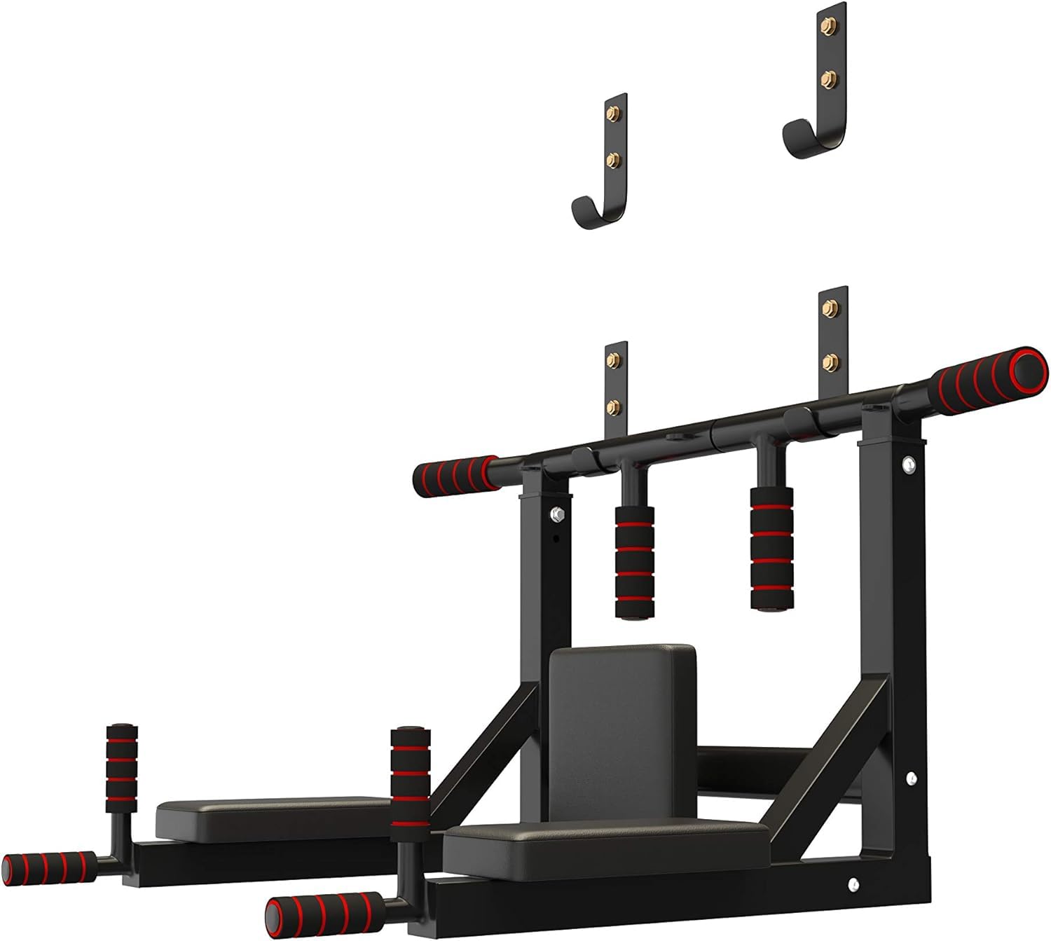 Multifunctional Wall Mounted Pull Up Bar - Chin Up Bar & Dip Station for Home Gym - Perfect for Strength Training, Calisthenics & Full Body Workouts