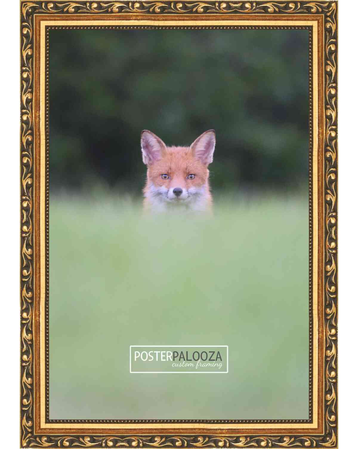 36x28 Traditional Gold Wood Picture Frame with UV Acrylic - Complete Set Includes Plexiglass, Foam Board Backing & Hanging Hardware - Perfect for Posters, Artwork, Photos and Home Decor