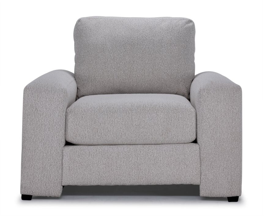 Brahm Chair - Premium Linen Upholstered Accent Chair for Living Room, Bedroom & Office - Comfortable Modern Lounge Seating with Sturdy Wooden Legs (Perfect for Reading Nook, Home Decor & Relaxation)
