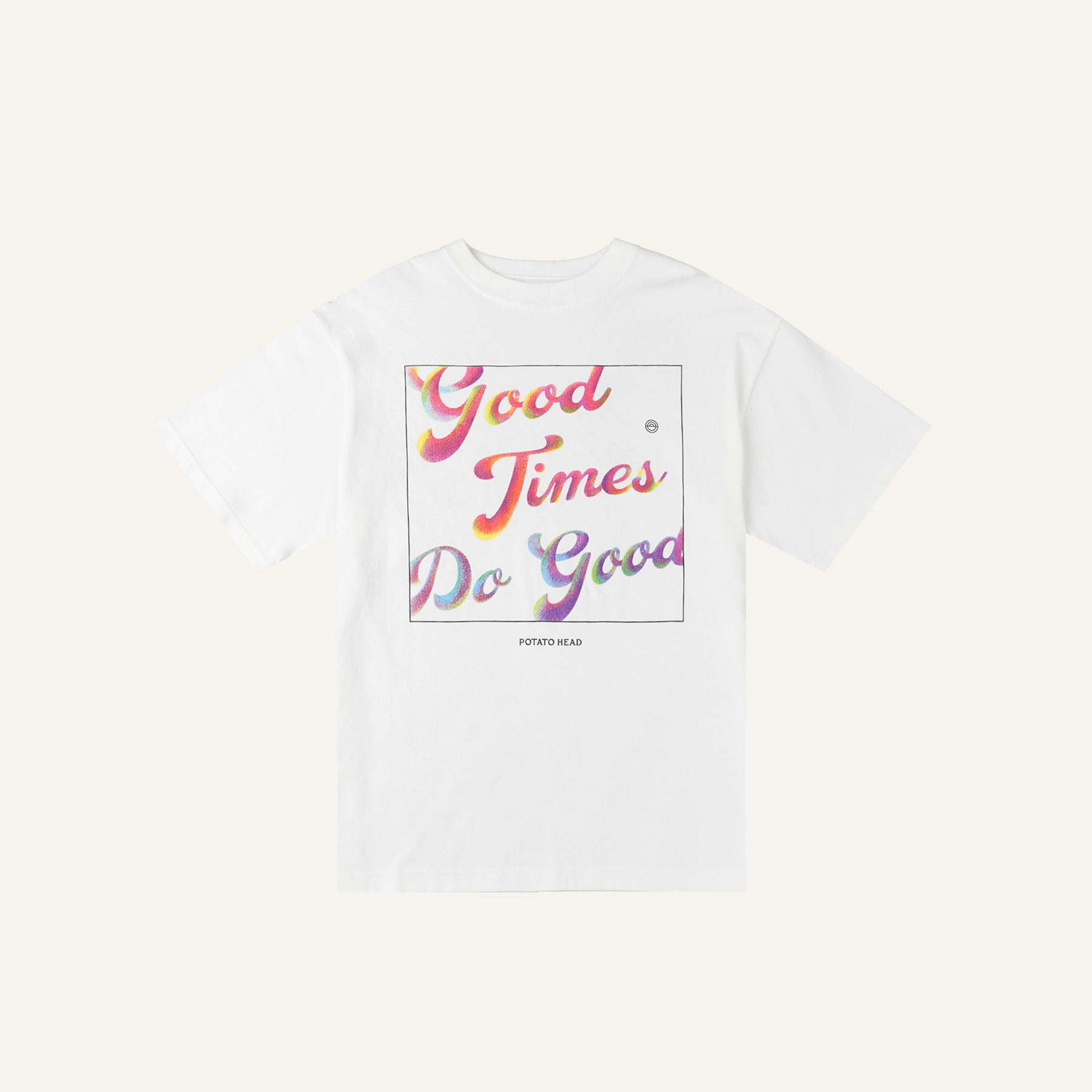 Good Times, Do Good T-Shirt - White Cotton Tee for Men & Women - Perfect for Casual Wear, Charity Events & Everyday Inspiration