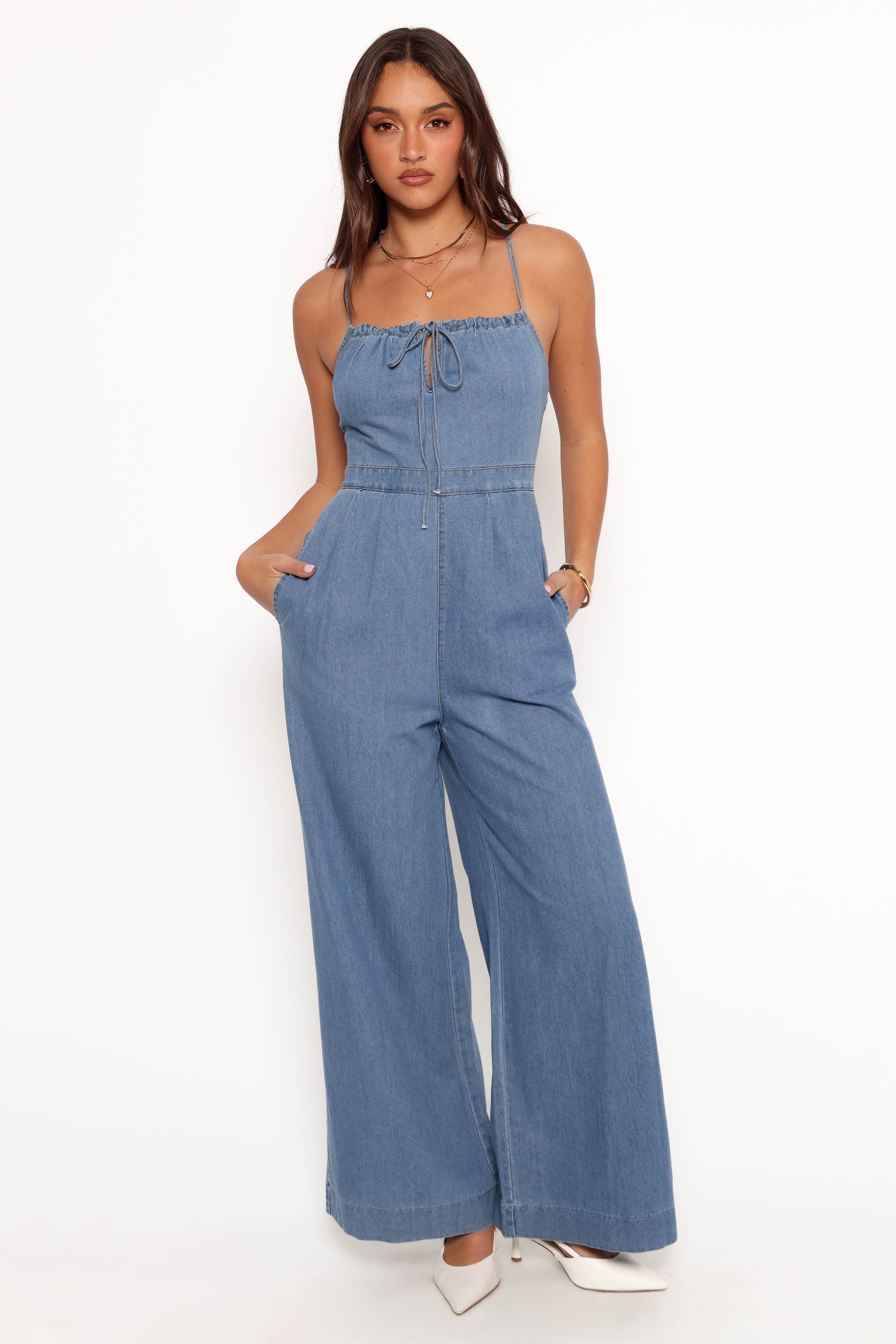 Alliah Denim Jumpsuit for Women - Medium Size, Comfortable & Stylish Romper for Casual Outings, Parties, and Everyday Wear