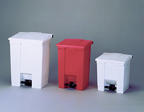 Rubbermaid 8-Gallon Step-On Trash Can with Lid - White Hands-Free Sanitary Garbage Bin for Hospitals, Labs & Clinics - Ideal for Medical Waste Disposal in Patient Rooms, Emergency Areas & Healthcare Facilities