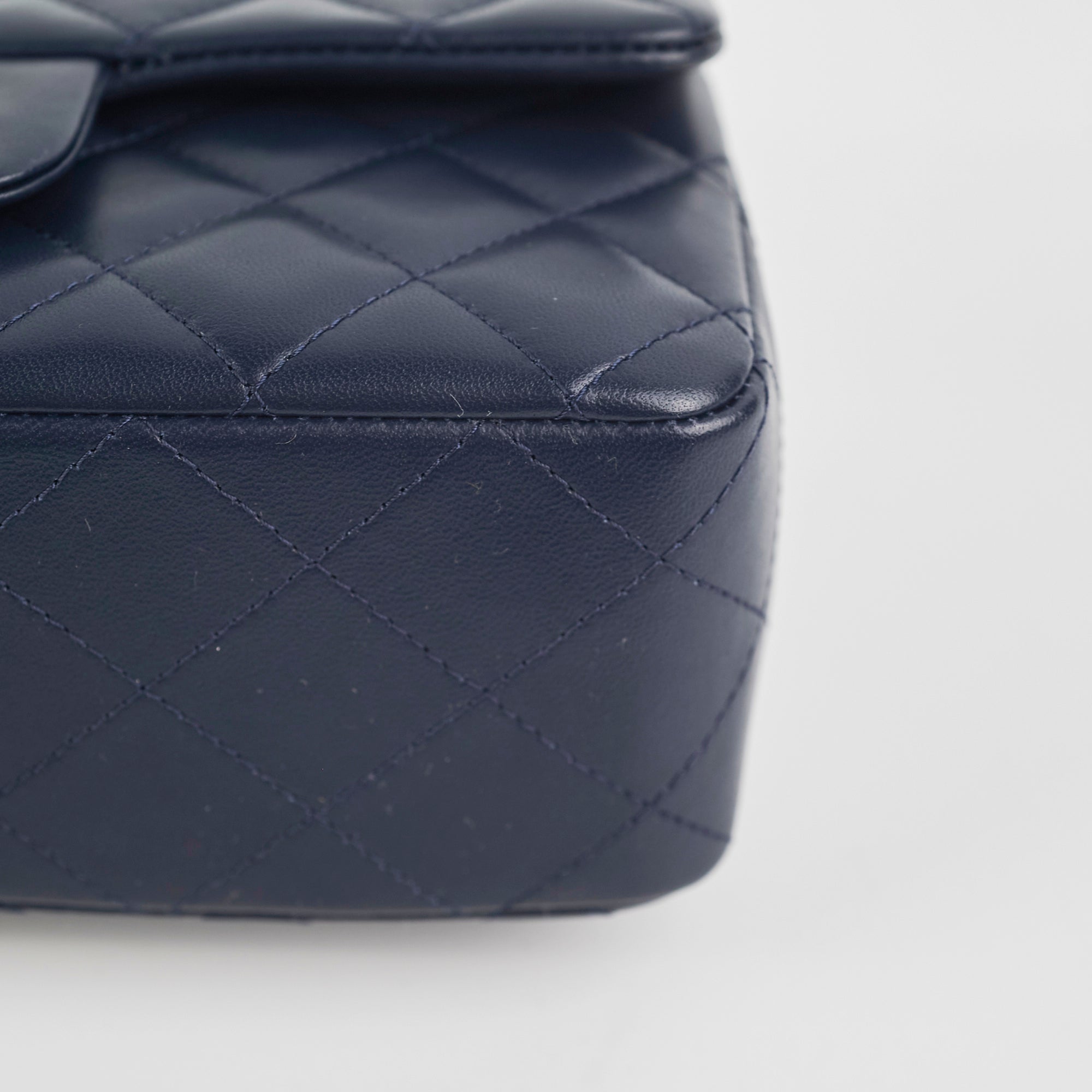 Chanel Mini Rectangular Navy Blue Quilted Caviar Leather Crossbody Bag - Luxury Designer Handbag for Women, Perfect for Evening Events & Date Nights