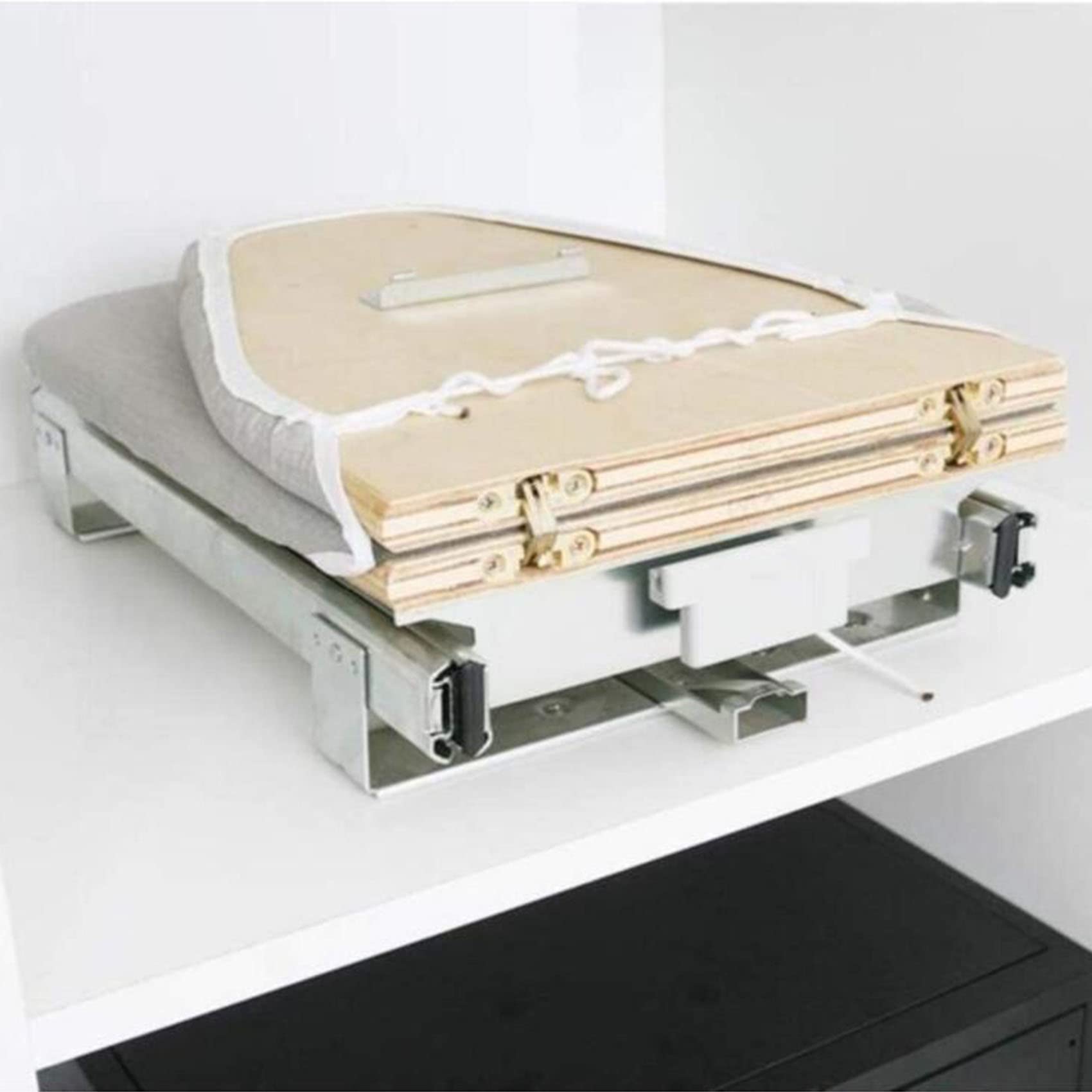 Retractable Pull-Out Ironing Board with Heat Resistant Cover - Space Saving Wall Mounted Iron Board for Closet or Cabinet - Perfect for Small Apartments, Laundry Rooms & RV Living