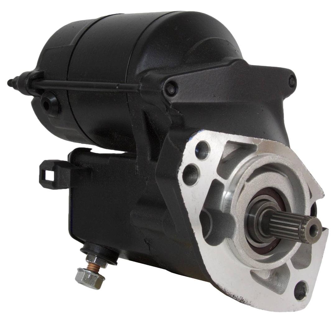 RAREELECTRICAL New 1.2Kw Black Starter Motor Compatible With Harley Davidson Fxds Fxds-Conv Fxdwg Fxlr 128000-8221 - Replacement Part for Motorcycle Repair & Maintenance