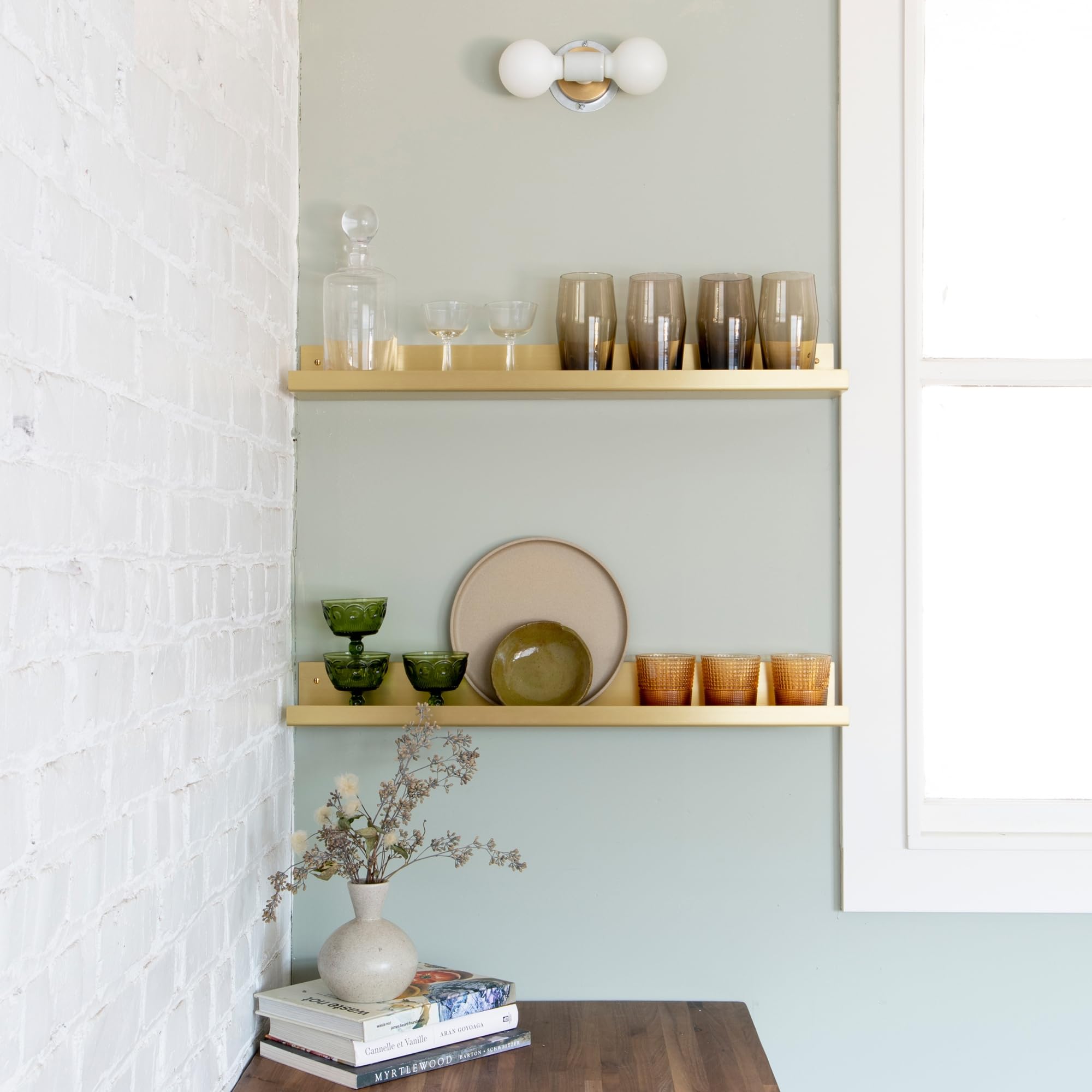 Premium Cabinet & Door Paint - Durable & Washable Semi-Gloss Finish | Self-Priming Low VOC Paint | Green Wise Certified | Cool Muted Green-Gray Shade | 1 Gallon | Perfect for Kitchen Cabinets, Bathroom Doors & Home Furniture Makeovers