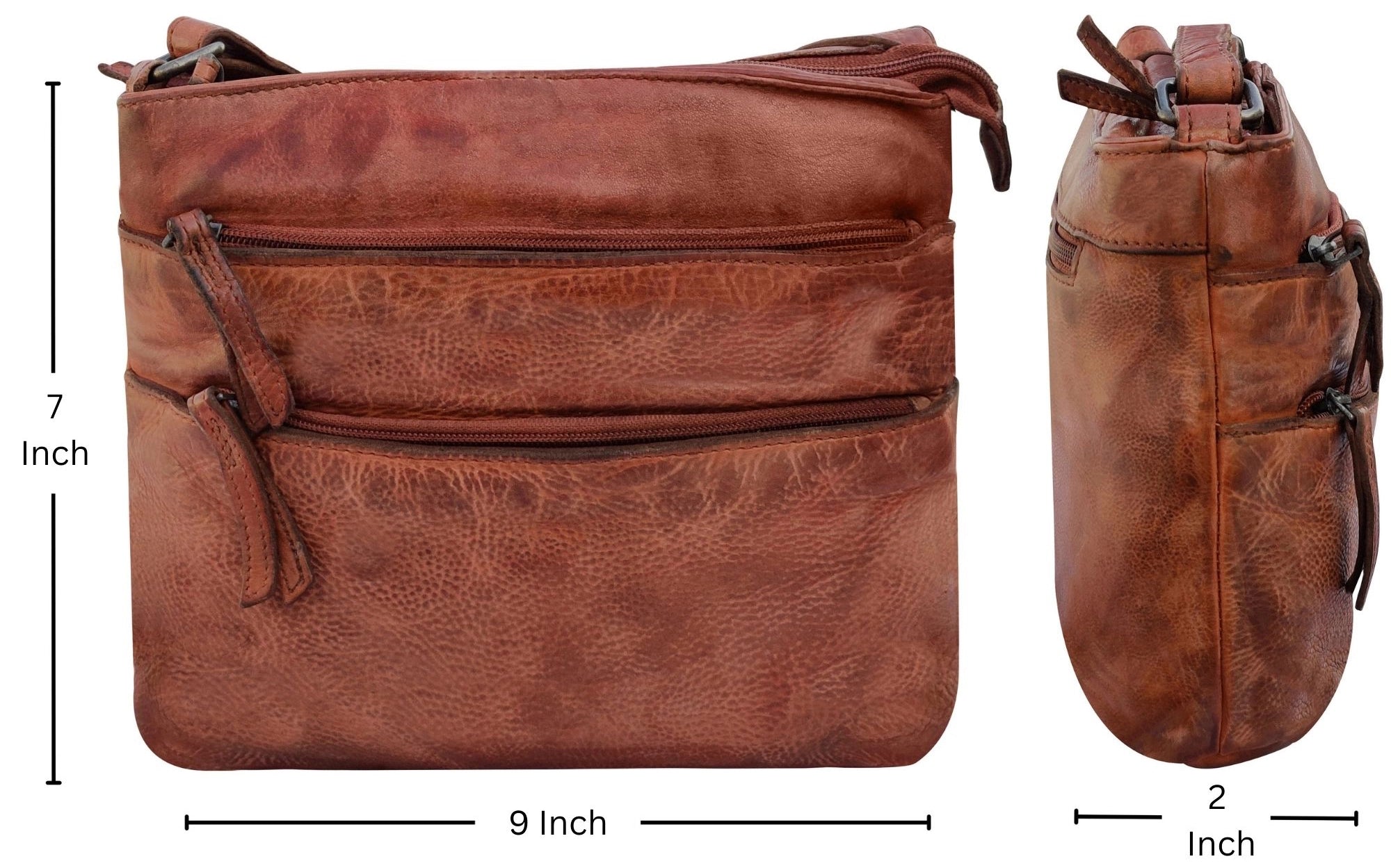 Stylish Brown Leather Crossbody Bag for Women - Fashionable & Durable Handbag for Everyday Use, Travel, and Work