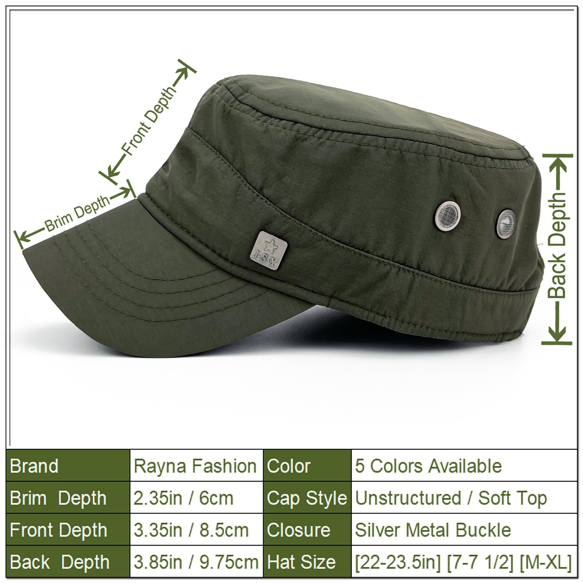 Quick Dry Military Cadet Hat - Waterproof Army Baseball Cap for Men - Sun Protection Outdoor Sports & Casual Wear - Perfect for Hiking, Camping, and Daily Use