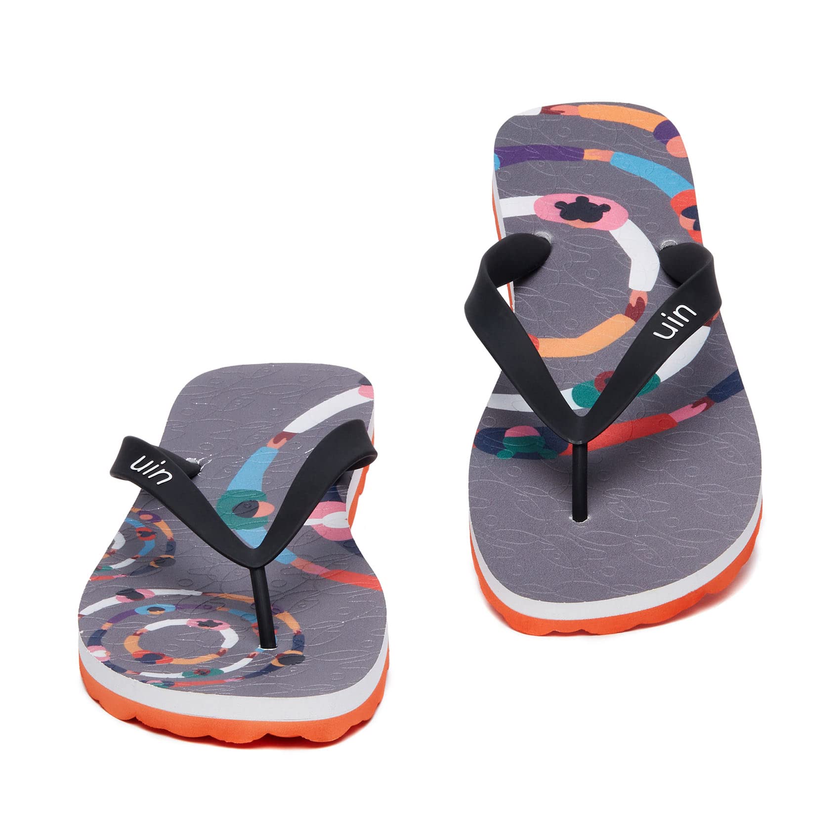 UIN Men's Flip Flops - Comfortable Beach Sandals with Artistic Painting Design | Summer Casual Thong Slippers for Travel & Outdoor Activities | Perfect for Poolside, Vacation and Relaxation