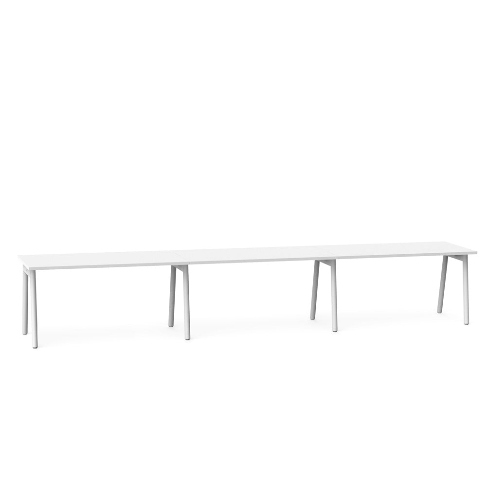 Series A Single Desk for 3 - Modern Office & Home Study Desk for Small Spaces - Perfect for Remote Work, Online Classes & Shared Workspaces