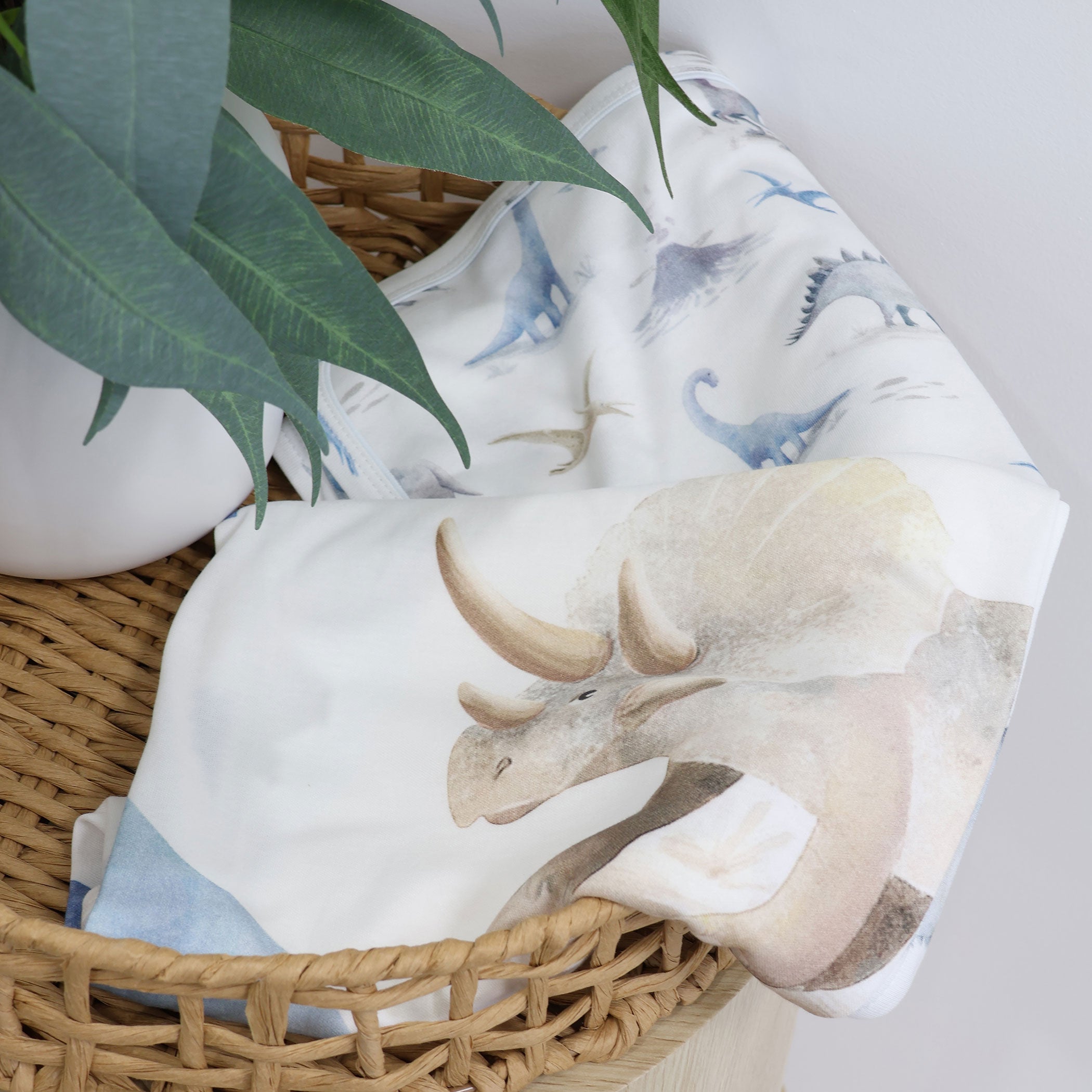 Jurassic Bamboo 2-Pack Jersey Wraps - Soft Bamboo Fabric for Baby Swaddles & Nursing Covers - Perfect for Newborns, Infants & Toddlers