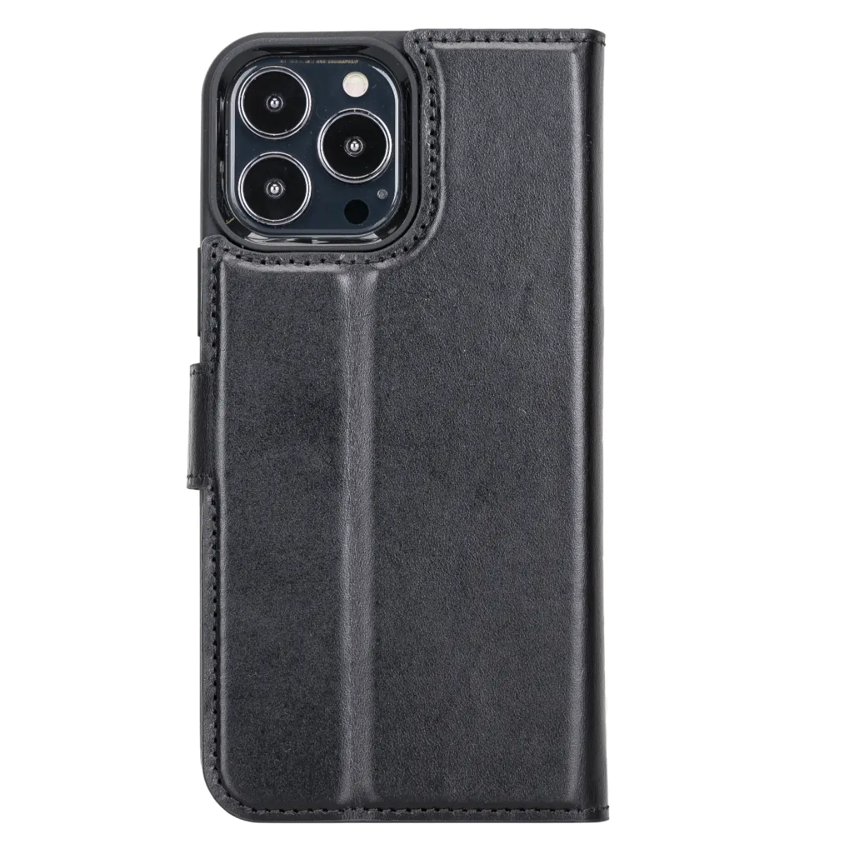 Premium Black Leather RFID Blocking Wallet Case for iPhone 13 Pro Max - Slim Protective Cover with Card Slots for Credit Cards & ID (Perfect for Travel, Business & Everyday Use)