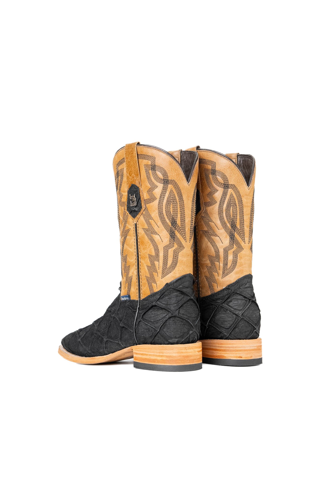 Renegade Big Bass Pirarucu Square Toe Cowboy Boots for Men - Western Style Leather Work Boots for Country Dancing, Rodeo & Outdoor Adventures