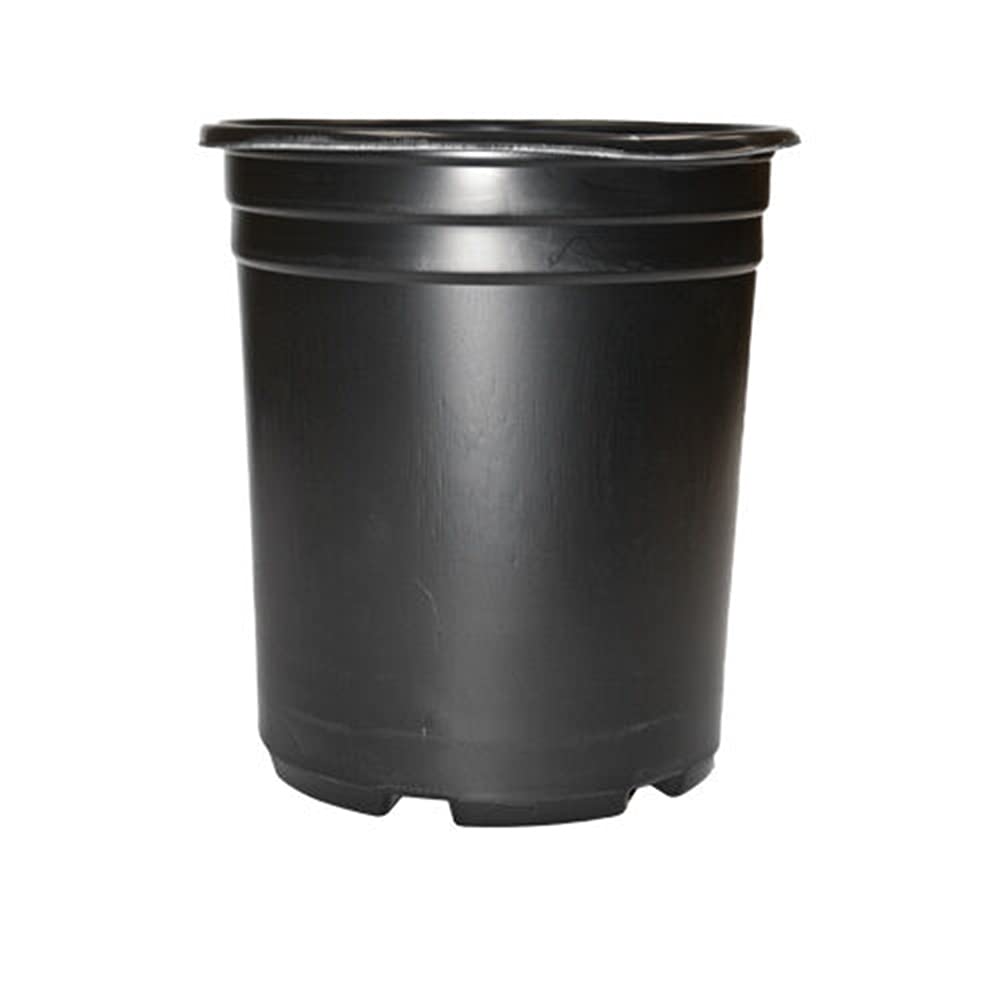 5 Gallon Black Plastic Plant Flower Pots - Bulk Nursery Containers (50 Pack) for Indoor & Outdoor Gardening, Landscaping, and Commercial Greenhouse Use