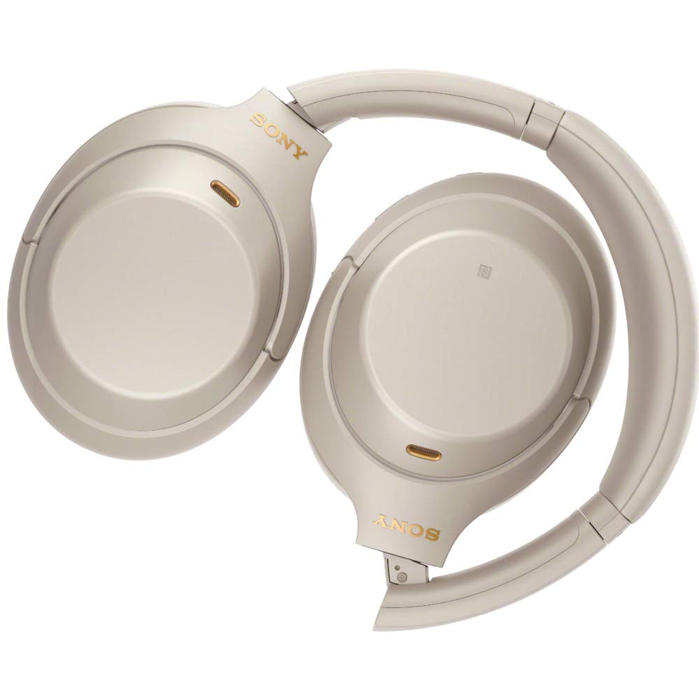 Sony WH-1000XM4 Premium Noise Cancelling Wireless Over-Ear Headphones with Wooden Display Stand & Travel Case - Perfect for Home, Office, and Travel Use