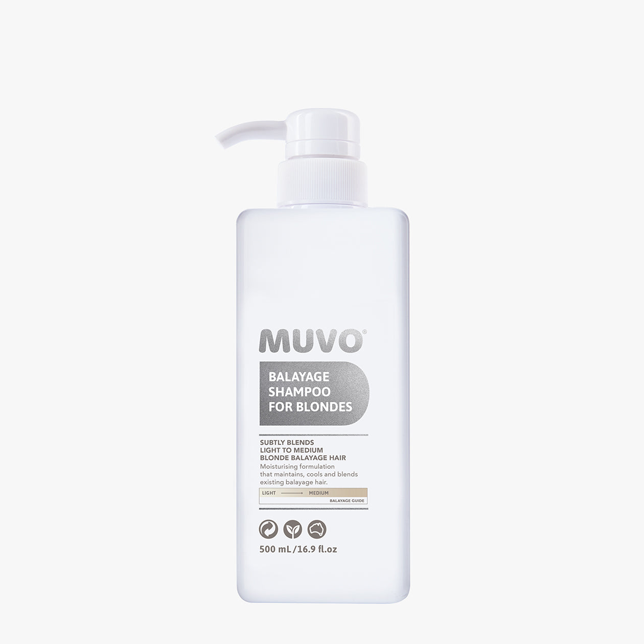 Muvo Balayage Shampoo for Blondes - Purple Toning Shampoo for Blonde & Highlighted Hair - Brightens & Neutralizes Brassiness - Perfect for Salon-Quality Blonde Hair Care at Home