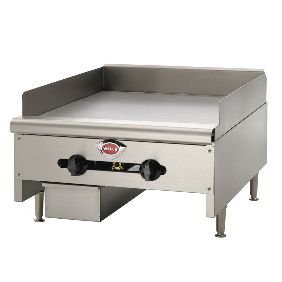Wells 48-Inch Countertop Griddle with Hi-Lo Controls - 120,000 BTU Natural Gas Commercial Griddle for Restaurants, Diners & Food Trucks - Perfect for Pancakes, Burgers & Breakfast Cooking