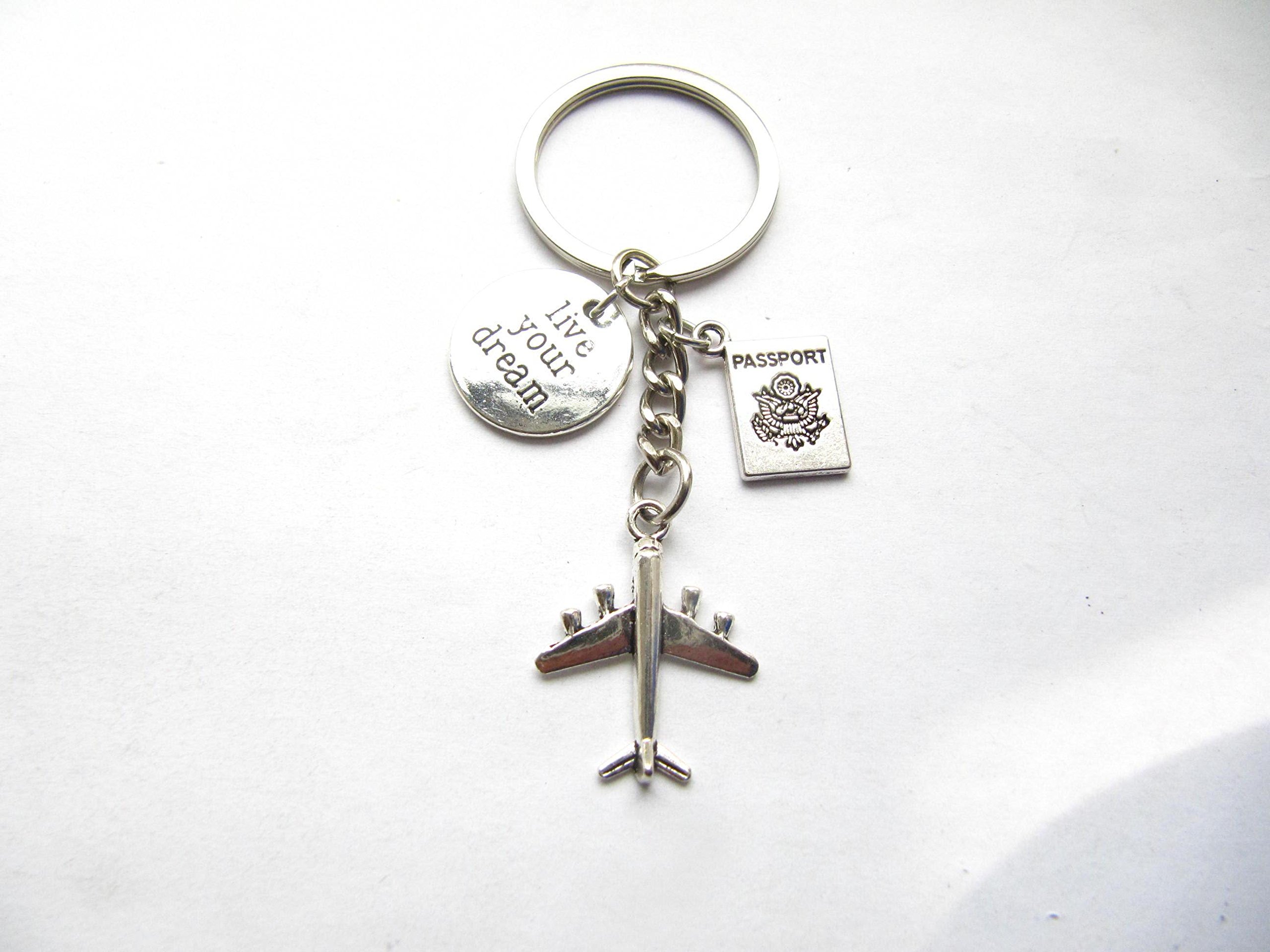 Travel Keychain Gift for Graduation & Cabin Crew - Holiday Keyring for Travel Lovers