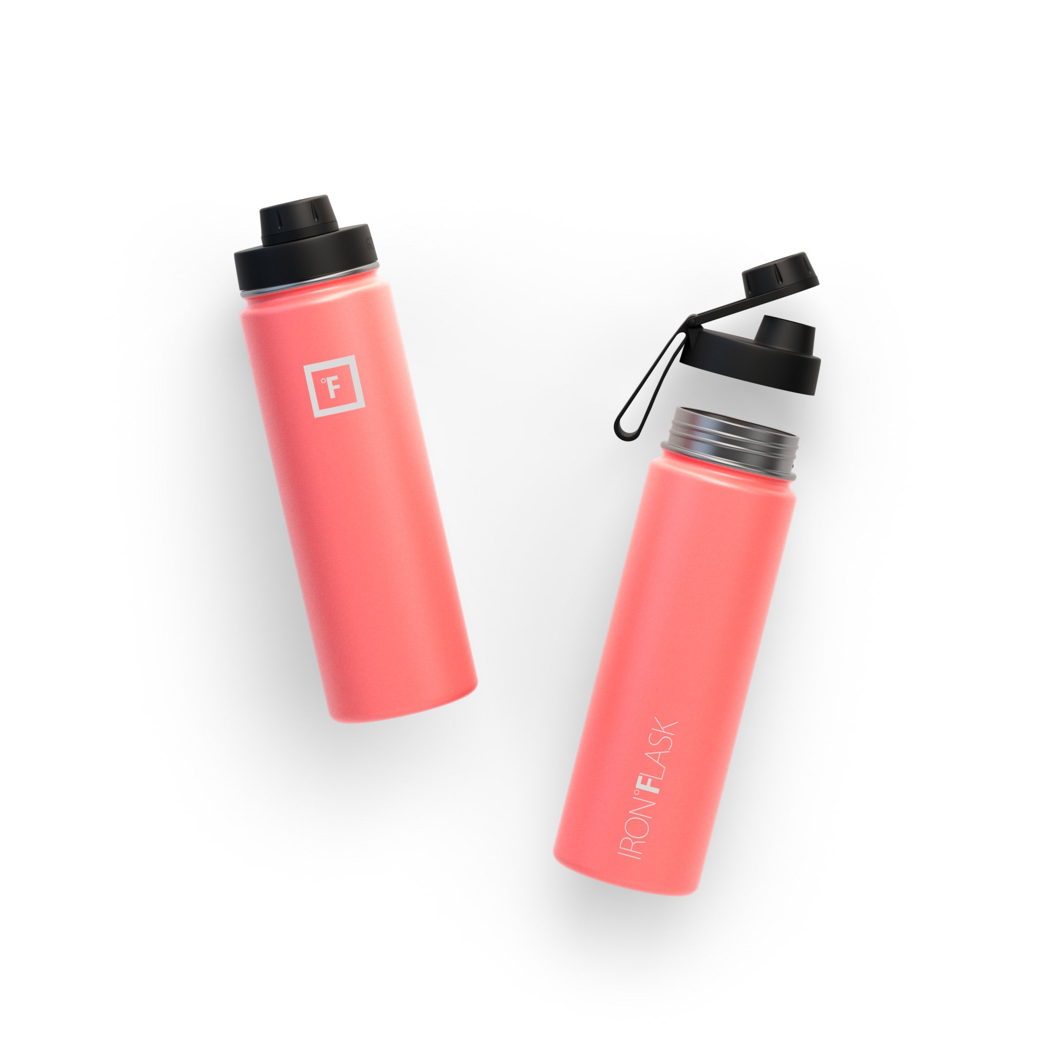 22 Oz Wide Mouth Water Bottle with Spout Lid - Leakproof Stainless Steel Insulated Water Bottle for Gym, Hiking & Outdoor Activities