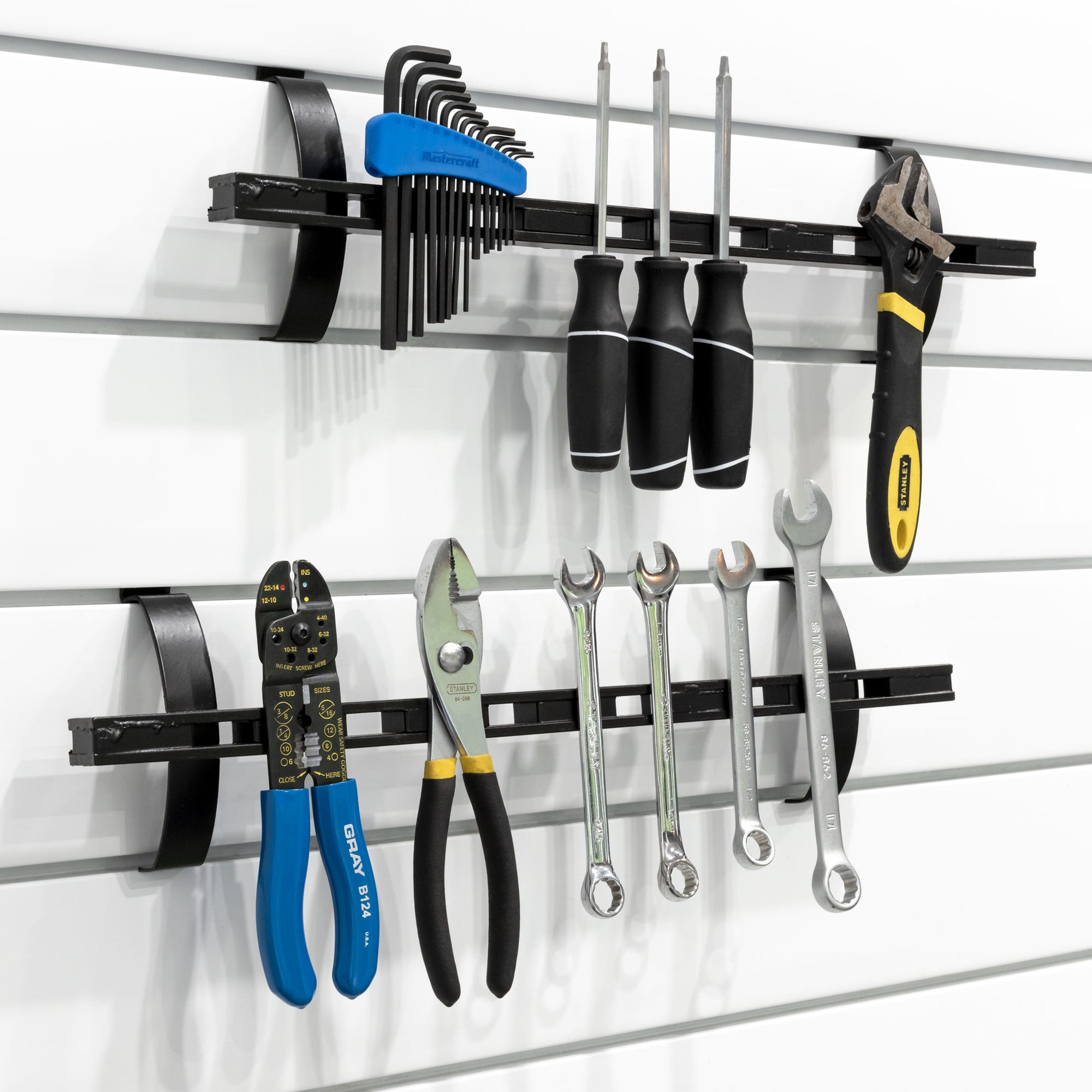 2 Pack Magnetic Tool Holder - Strong Neodymium Magnets for Workshop, Garage & DIY Projects - Organize Wrenches, Screwdrivers & More