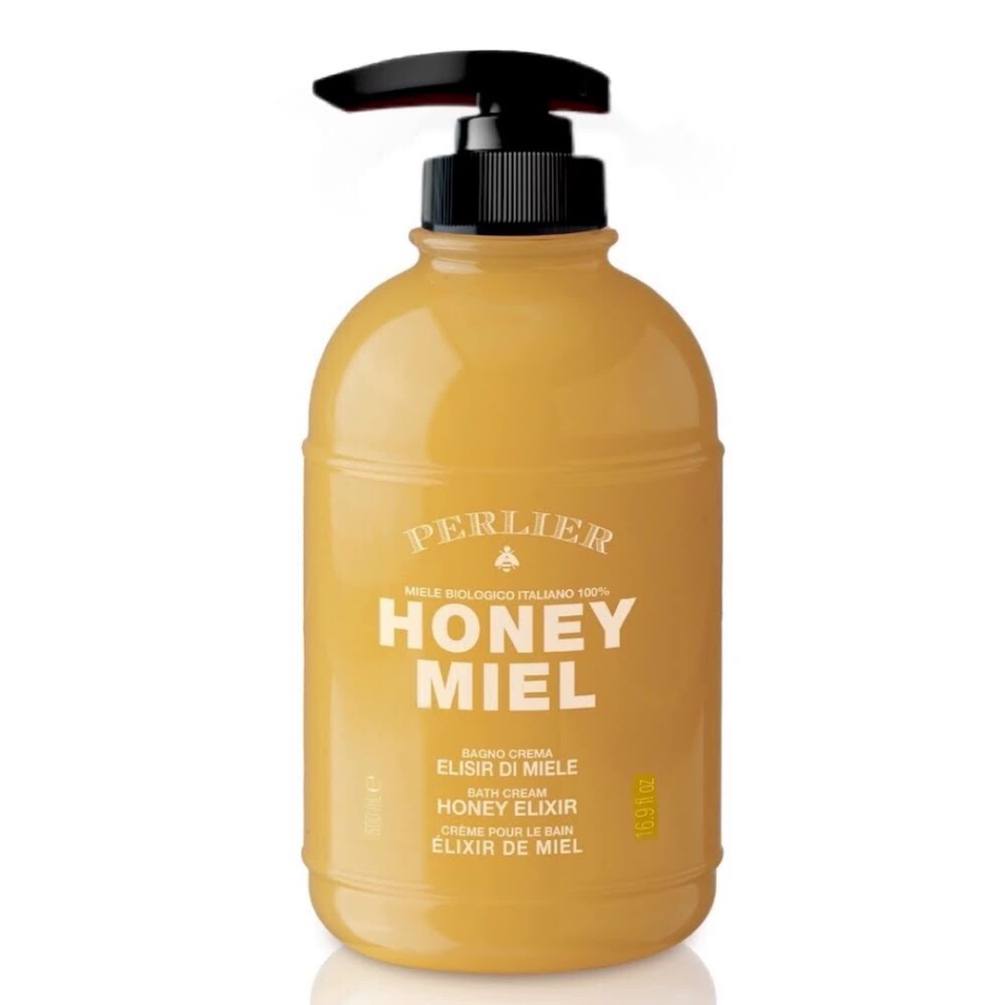 Perlier Honey Bath Cream - Organic Italian Honey for Moisturizing Skin | Shower & Bath Luxury